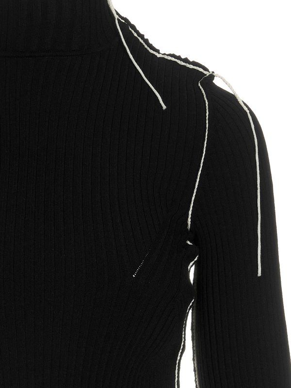 Off-White o1y1225 Logo Turtleneck Sweater in Black/White Size XS / US 0-2 / IT 36-38 - 3 Thumbnail
