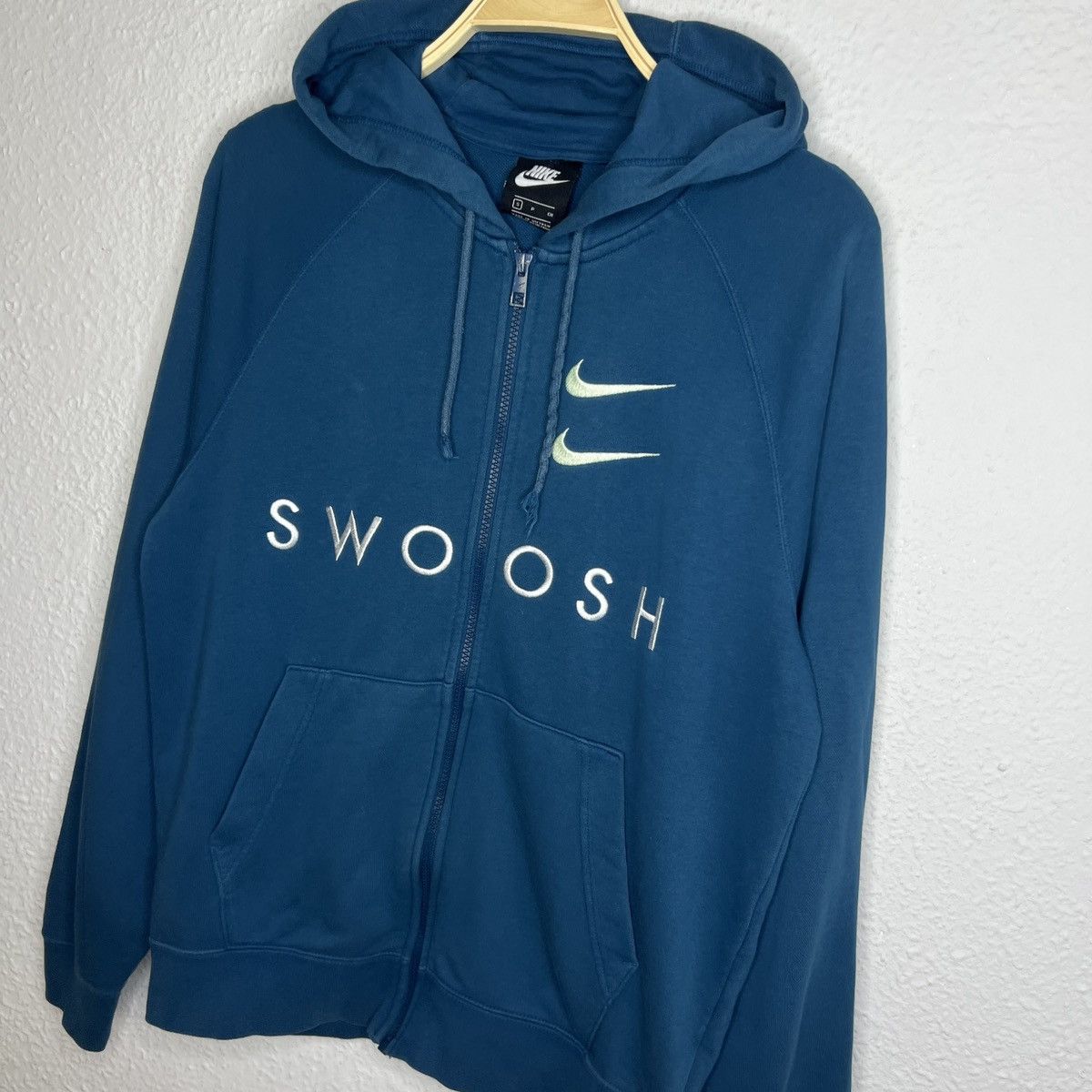 Nike Nike Bug Double Swoosh Logo Hoodie Sweatshirt Blue Size US M / EU 48-50 / 2 - 4 Thumbnail