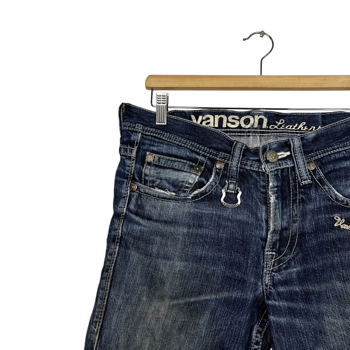 Vanson Leathers Vintage Vanson Leather Distressed Biker Jeans Size 32" / US 10 / IT 46 - 6 Thumbnail