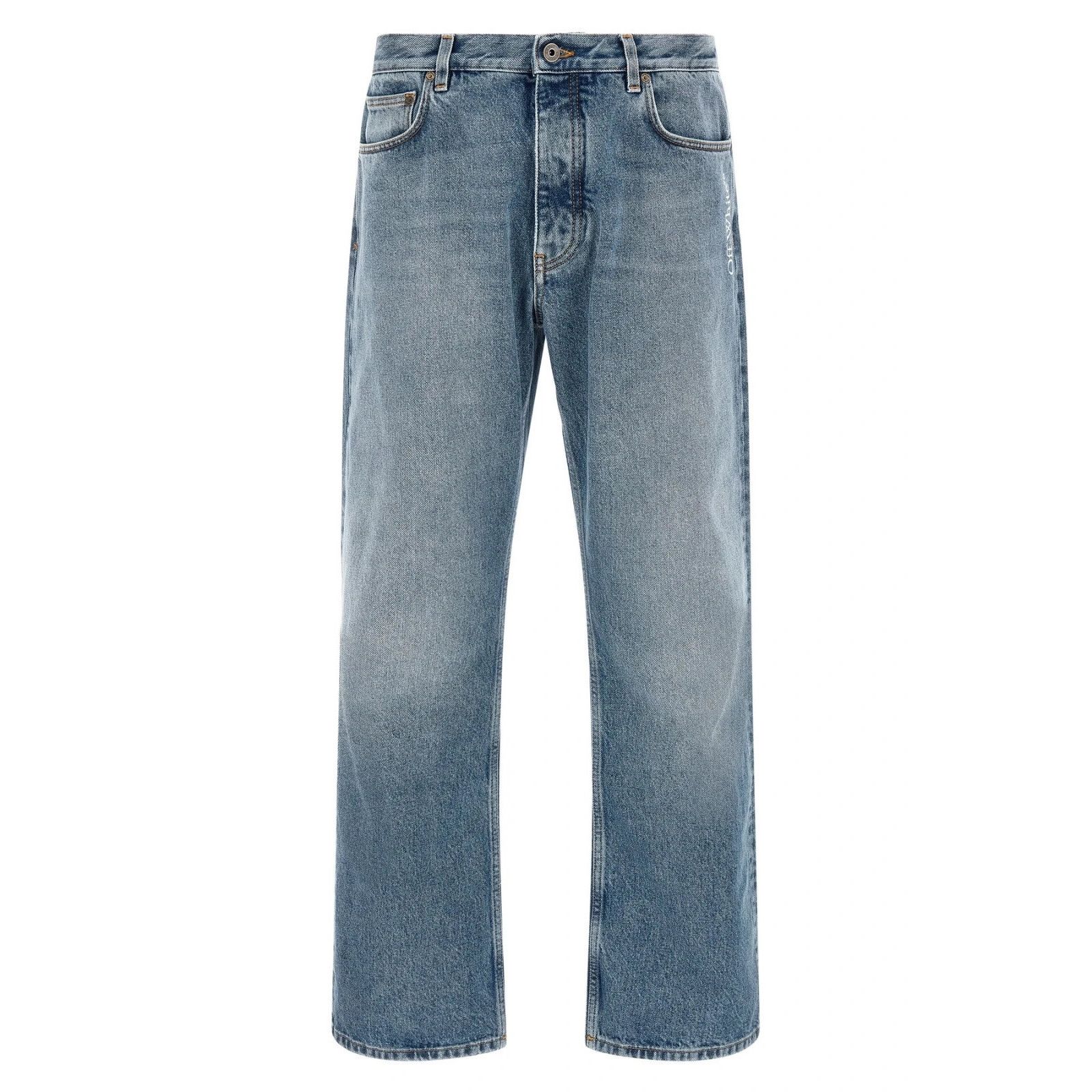 Dsquared2 OFF WHITE Half Arrow Blue Denim Jeans New & Authentic (Men's Size US 32 / EU 48 - 1 Thumbnail