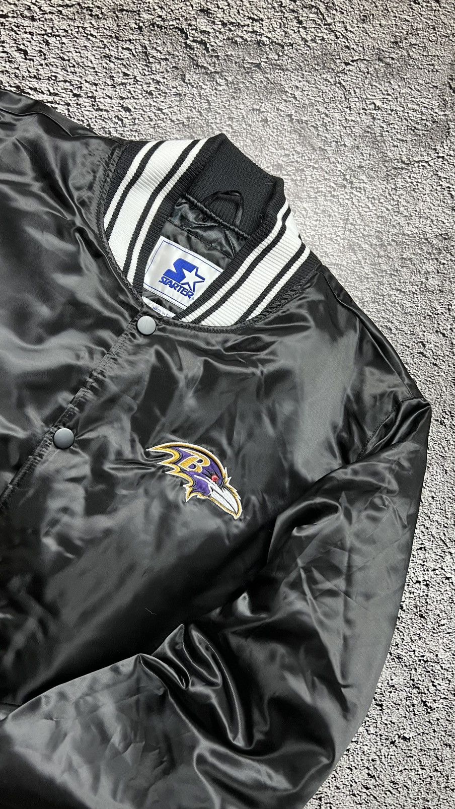 Starter NWT‼️Baltimore Ravens NFL starter vintage satin bomber Size US XL / EU 56 / 4 - 2 Thumbnail