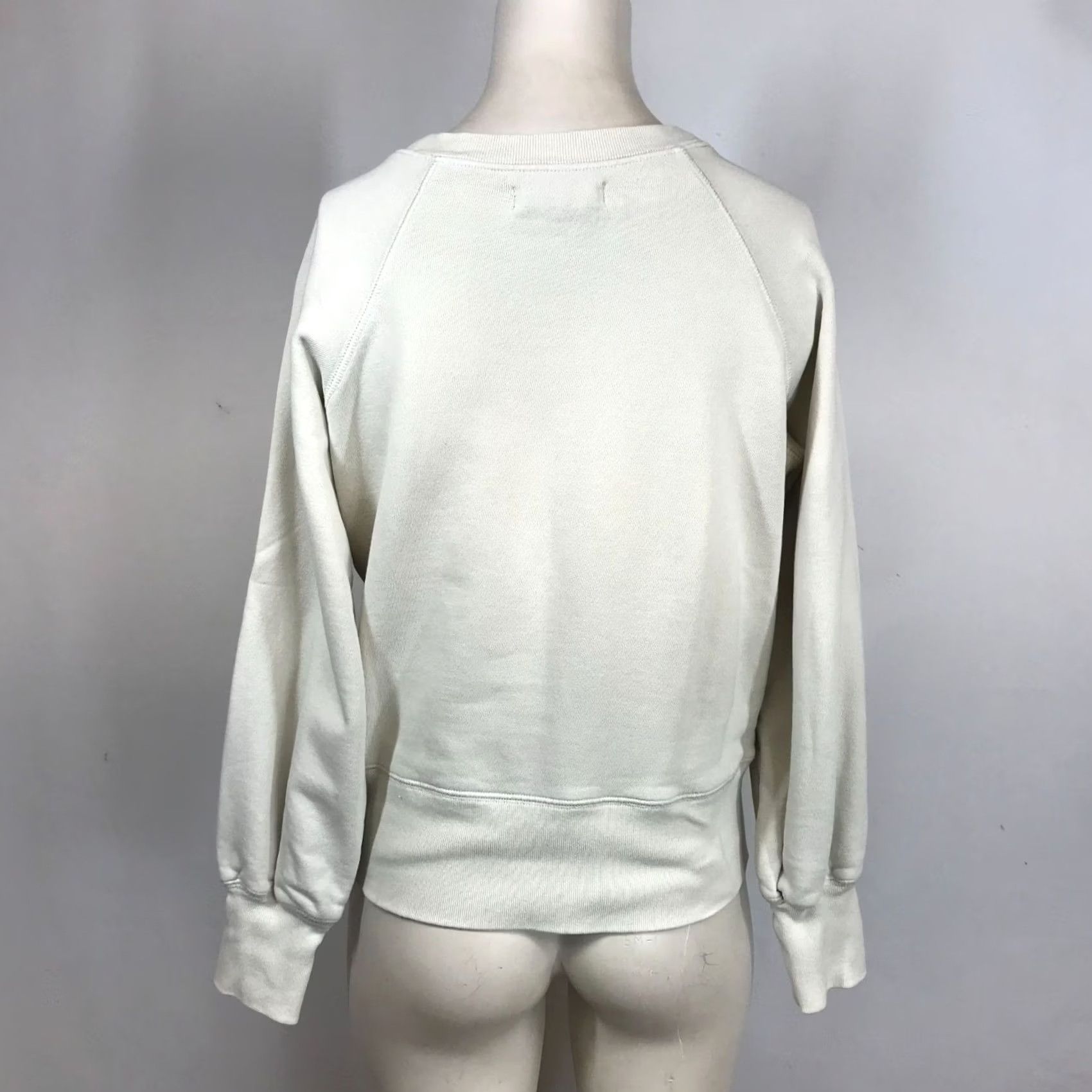 Madewell MADEWELL RIVET & THREAD WOMEN'S XS IVORY LONG SLEEVE CREW NECK SWEATSHIRT Size XS / US 0-2 / IT 36-38 - 5 Thumbnail