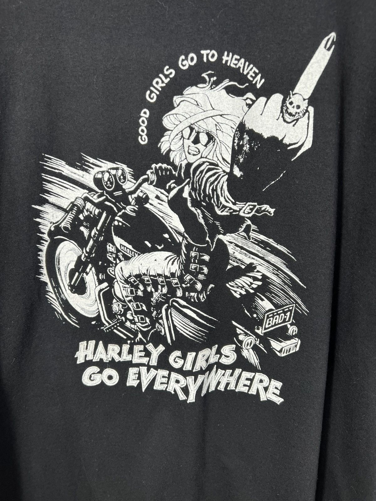 Harley Davidson Vintage streetwear Harley Davidson Sexy Girls Hot Model Tee Size US XXL / EU 58 / 5 - 2 Thumbnail