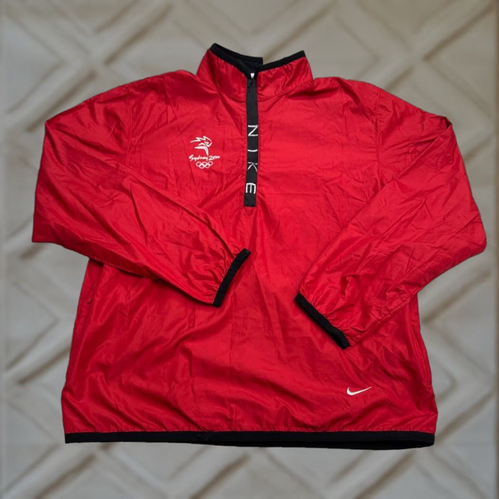 Nike VINTAGE Nike Sydney 2000 Olympics 1/2 Zip Windbreaker Jacket Mens Small Red Shirt Size US S / EU 44-46 / 1 - 1 Thumbnail