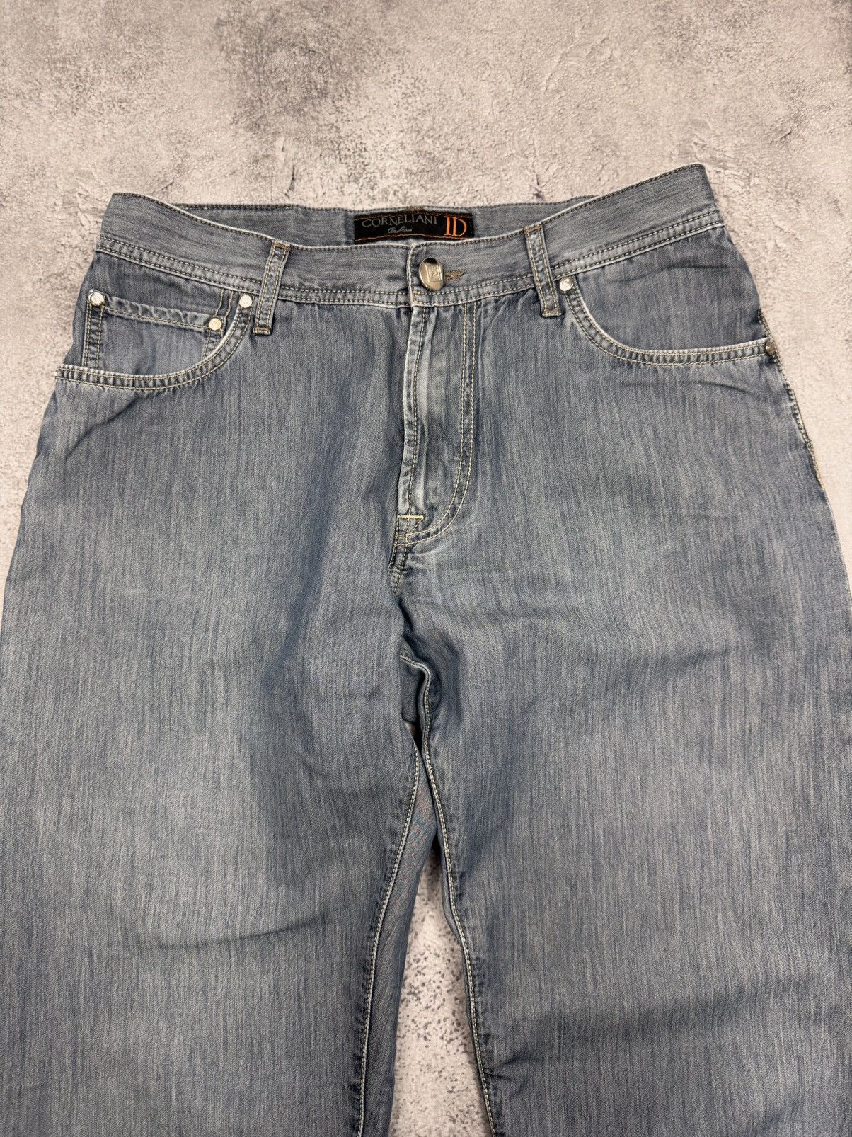 Corneliani Corneliani ID Men Luxury Denim Jeans Grey Cotton Size W34 Size US 34 / EU 50 - 6 Thumbnail