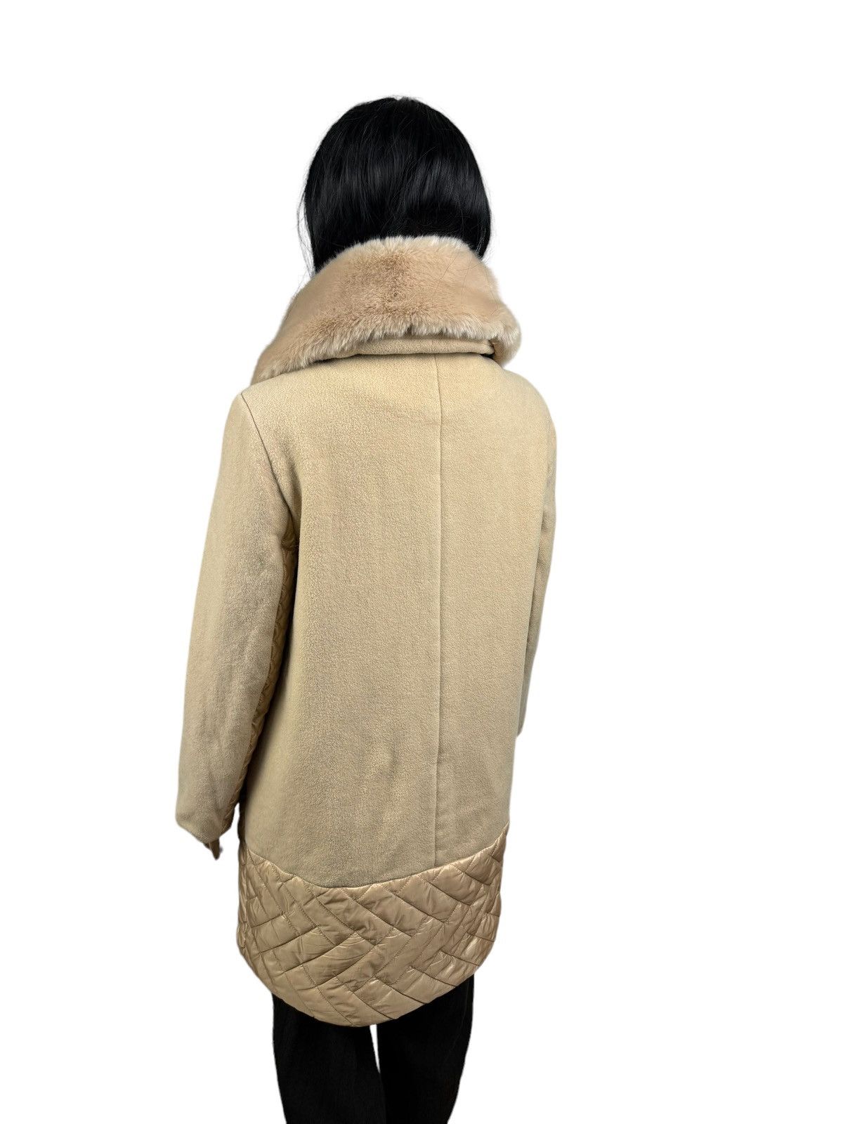 Marella Marella Quilted Wool Coat Fur Trim size IT 42 US 6 Size M / US 6-8 / IT 42-44 - 10 Thumbnail