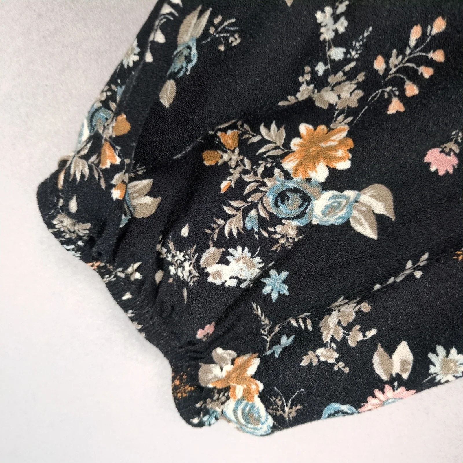 Other Love Fire Women's Plus Size 1X Black Floral Dress Puff Sleev Size XXL / US 16-18 / IT 52-54 - 10 Thumbnail