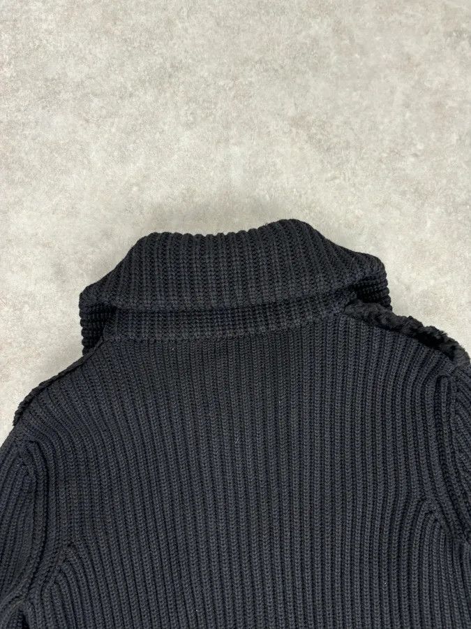 Prada AW2011 Prada Black Officer Wool Textured Knit Cardigan Sweater Size M / US 6-8 / IT 42-44 - 6 Thumbnail