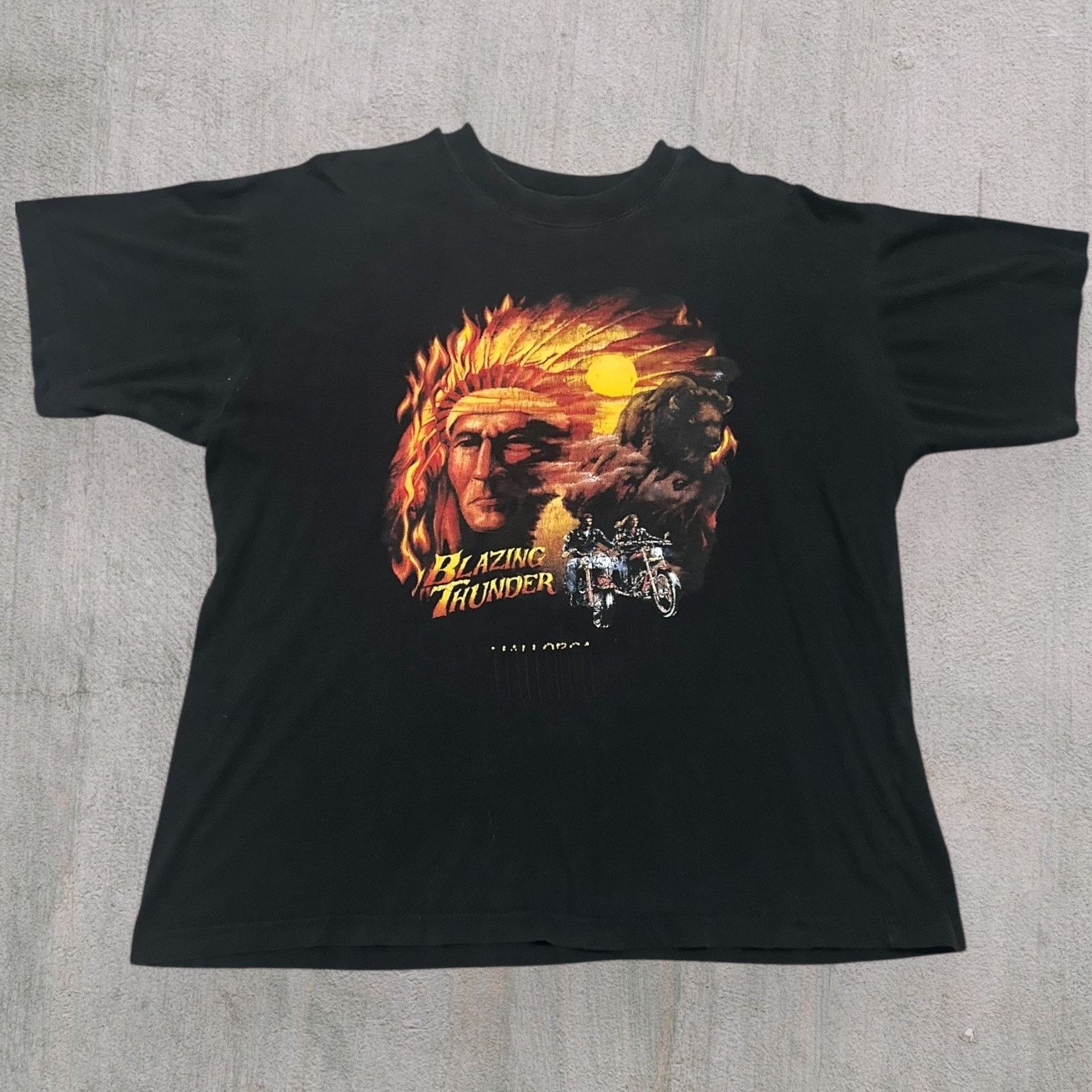Vintage Blazing thunder biker shirt Size US XXL / EU 58 / 5 - 1 Thumbnail