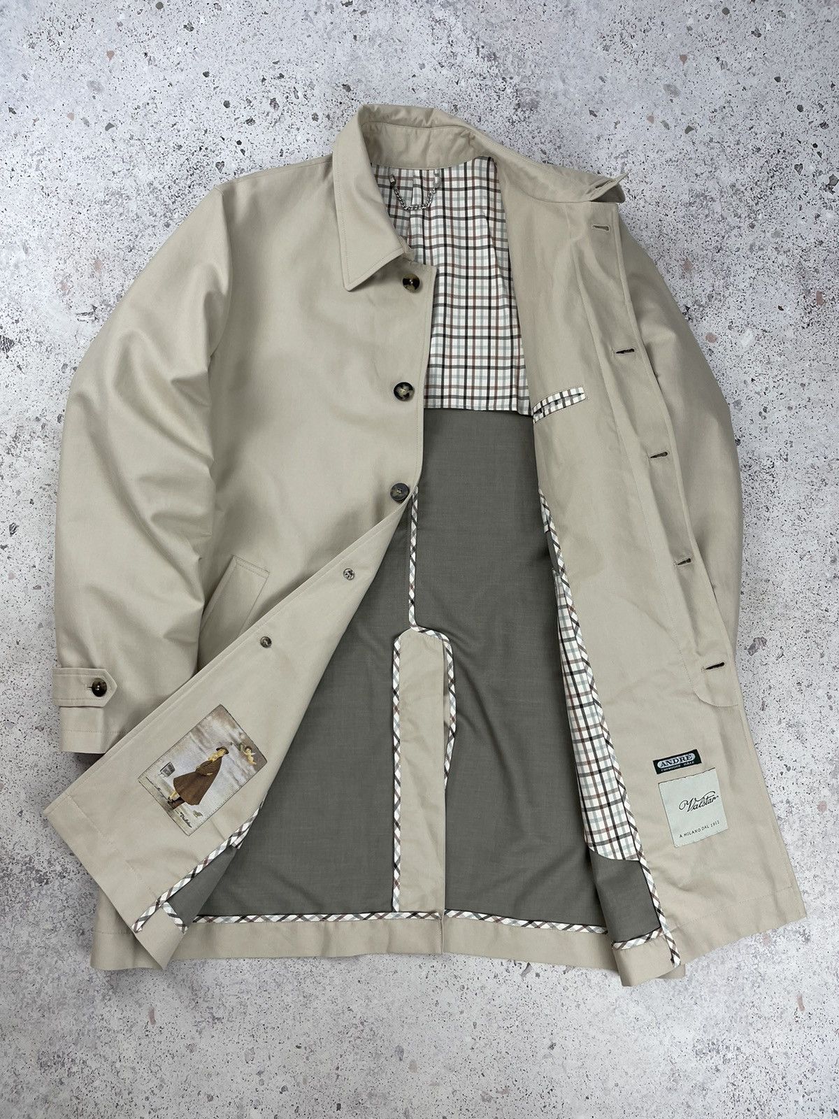 image of Valstar Rain Coat Men’S Trench Jacket in Beige, Men's (Size XL)