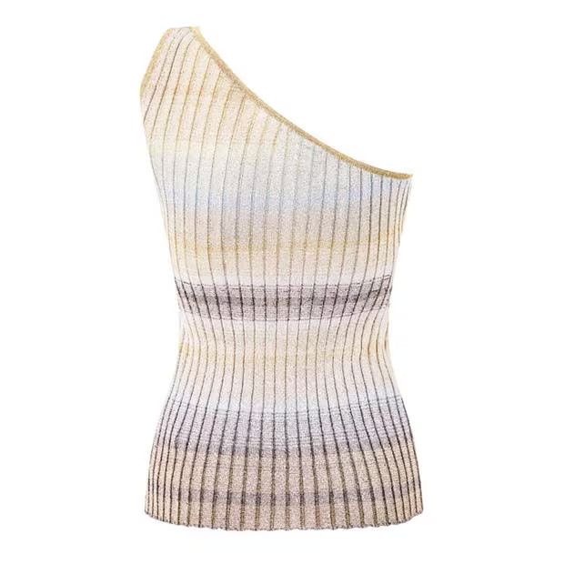 Missoni o1g2r1mq1124 One Shoulder Top in Multicolor Size S / US 4 / IT 40 - 2 Thumbnail