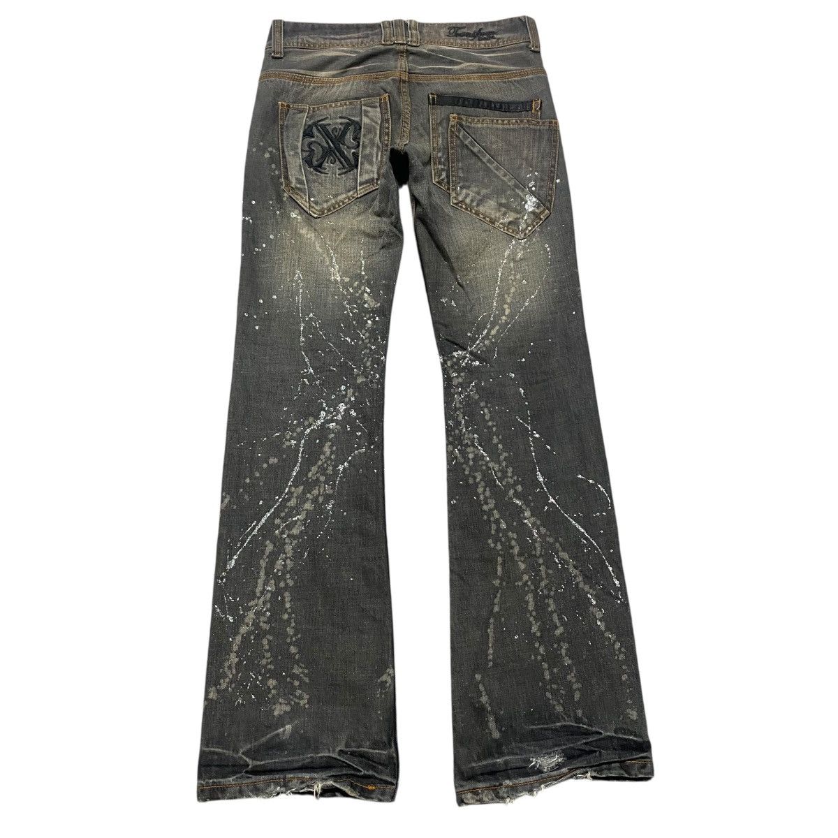 Tornado Mart Xfrm Denim Super Flare Painter Jeans Distressed Size US 30 / EU 46 - 2 Thumbnail