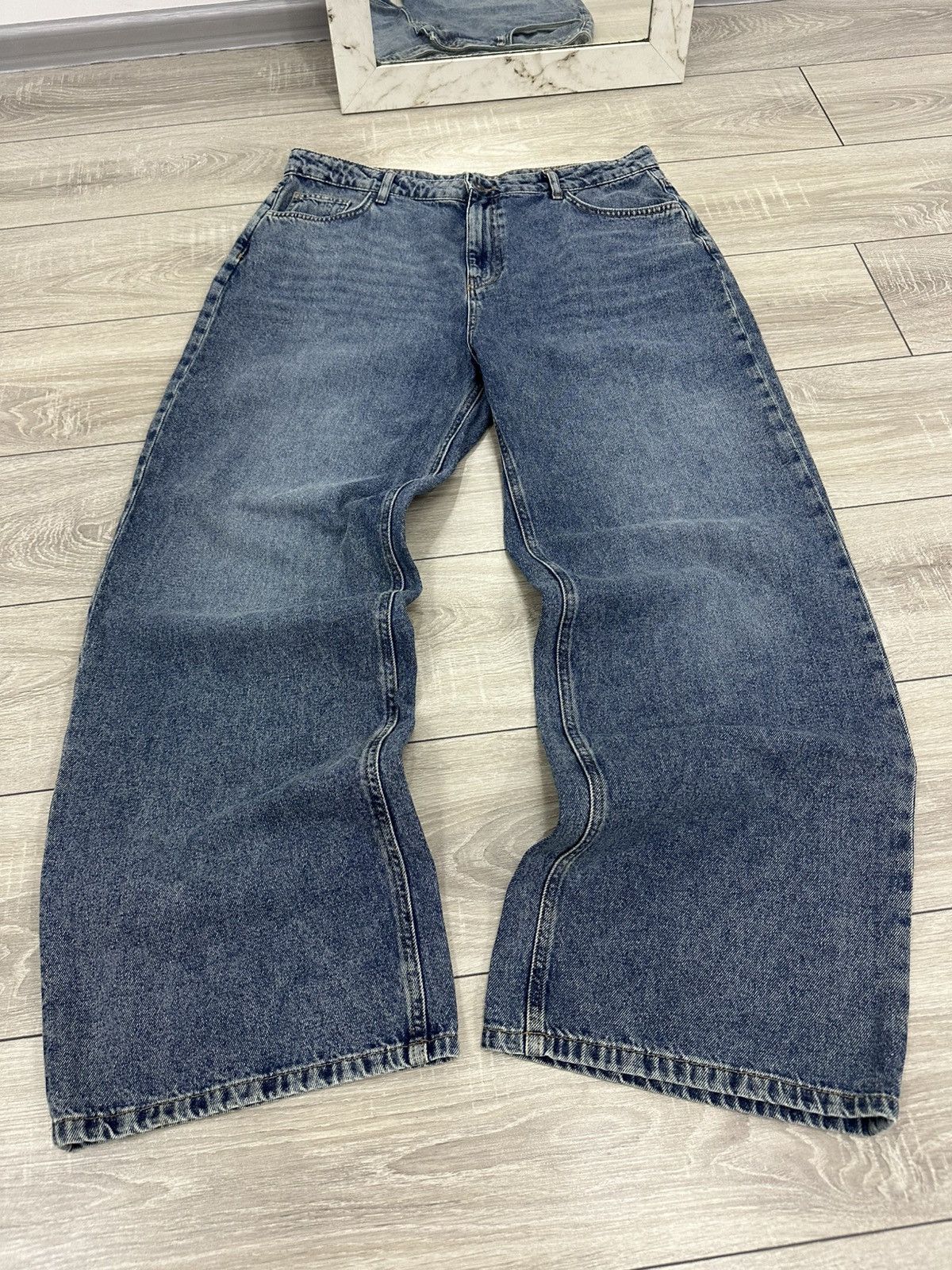 Japanese Brand Baggy Wide Leg Japanese Style Jeans Y2K Size US 36 / EU 52 - 2 Thumbnail