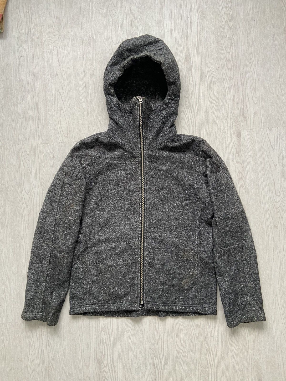 Full Count & Co. Vintage Full Count Wool Cotton Fleece Hoodie Jacket Size US M / EU 48-50 / 2 - 1 Thumbnail