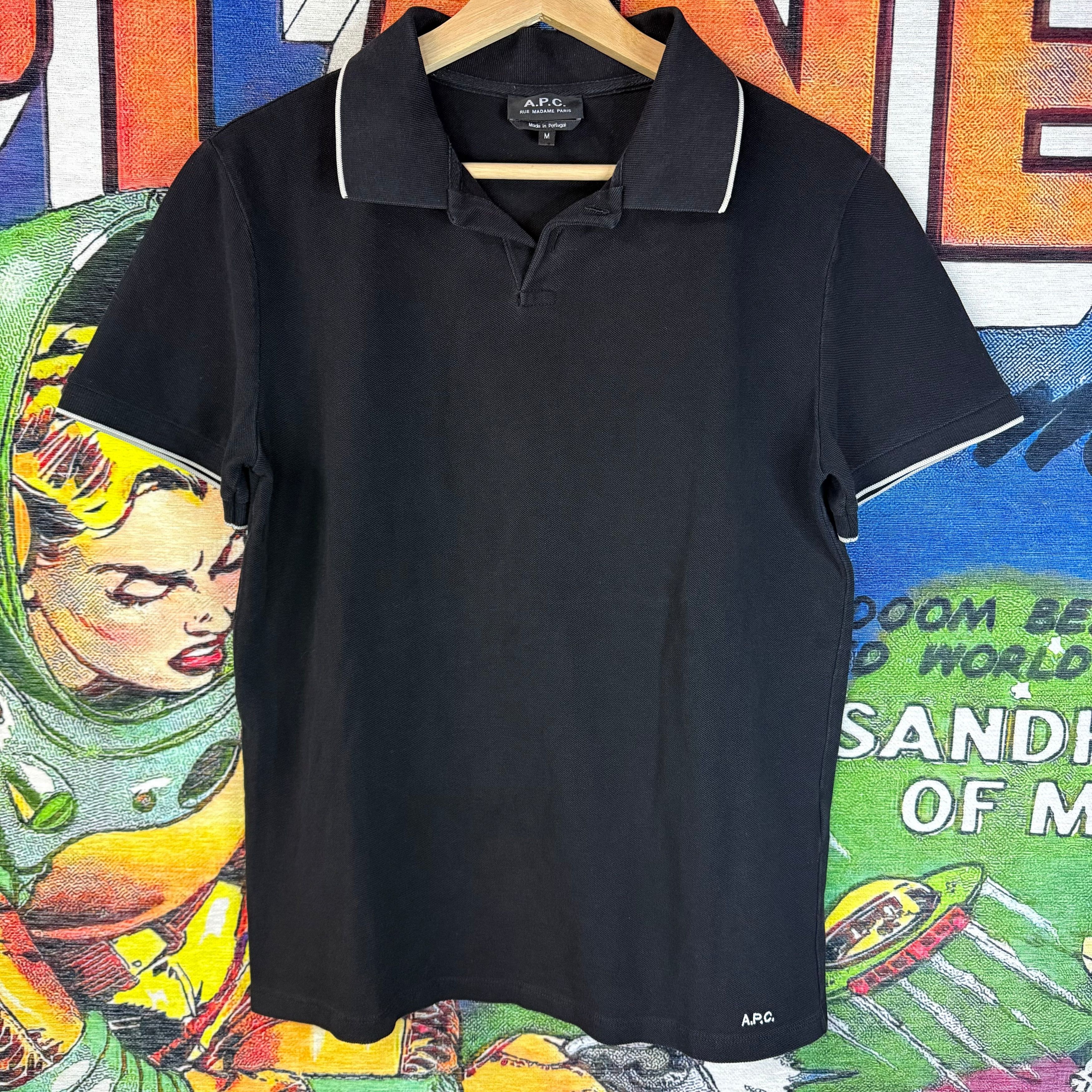 A.P.C. A.P.C. Black Max Polo Tee Size Medium Size US M / EU 48-50 / 2 - 1 Thumbnail