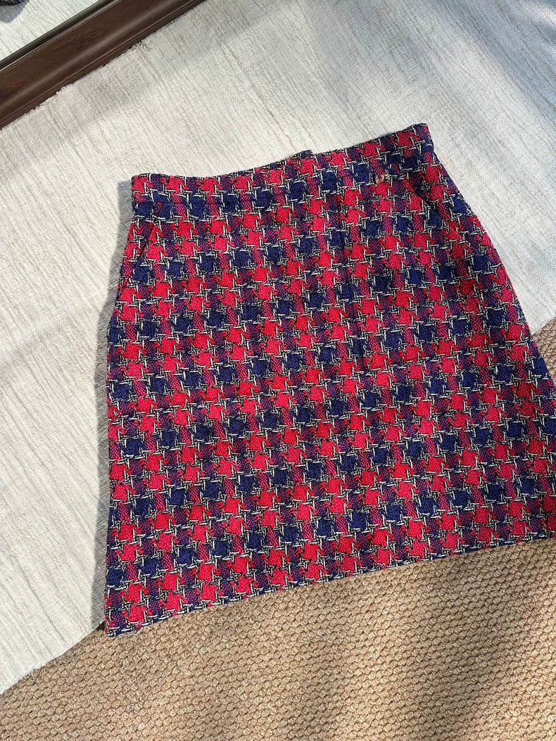 Chanel Chanel 15P silk thousand-bird check skirt Size 26" / US 2 / IT 38 - 2 Thumbnail