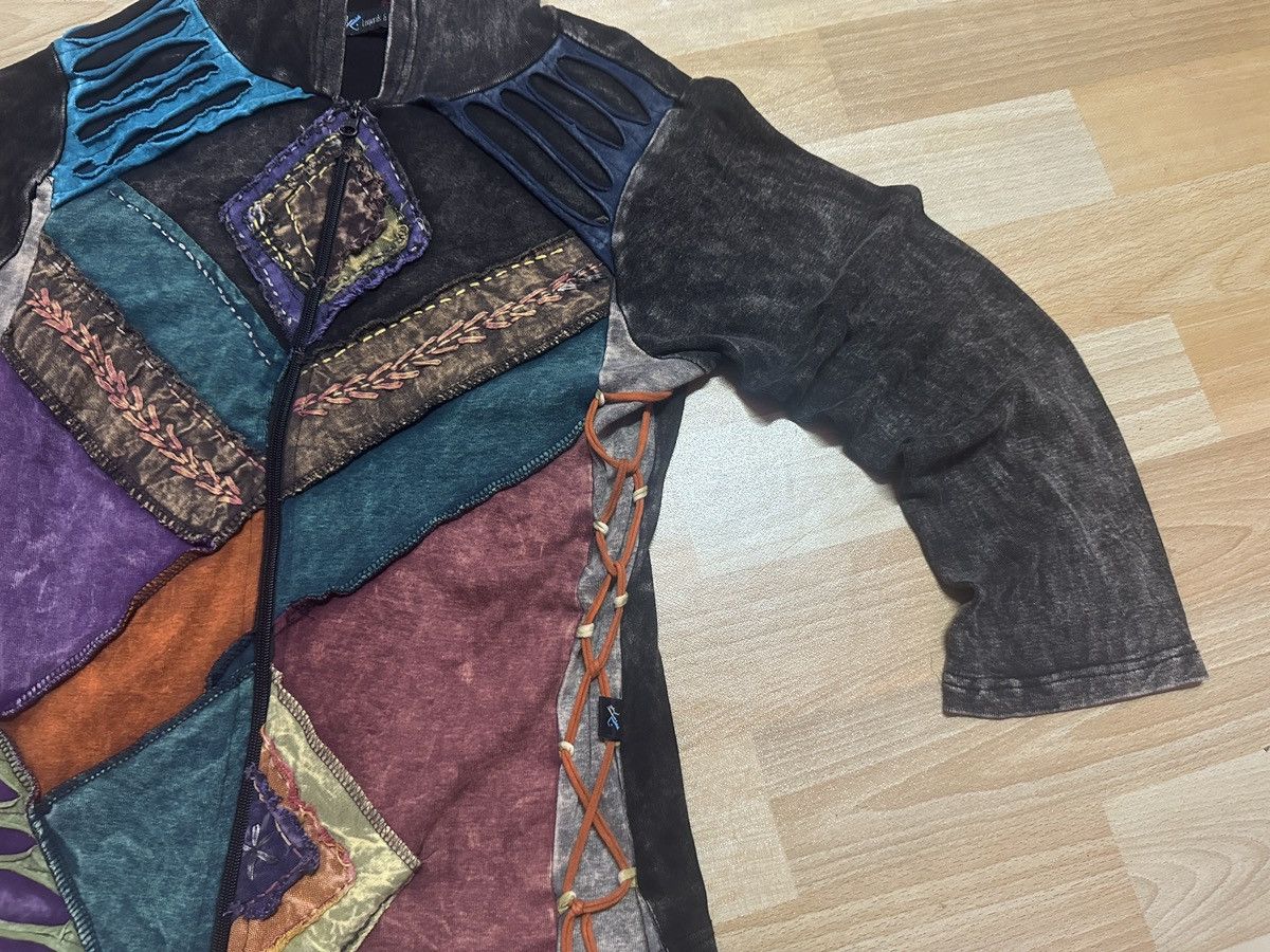 Japanese Brand Rare🔥 Leopards & Roses Patchwork Japanese Style Hoodie Size US M / EU 48-50 / 2 - 4 Thumbnail