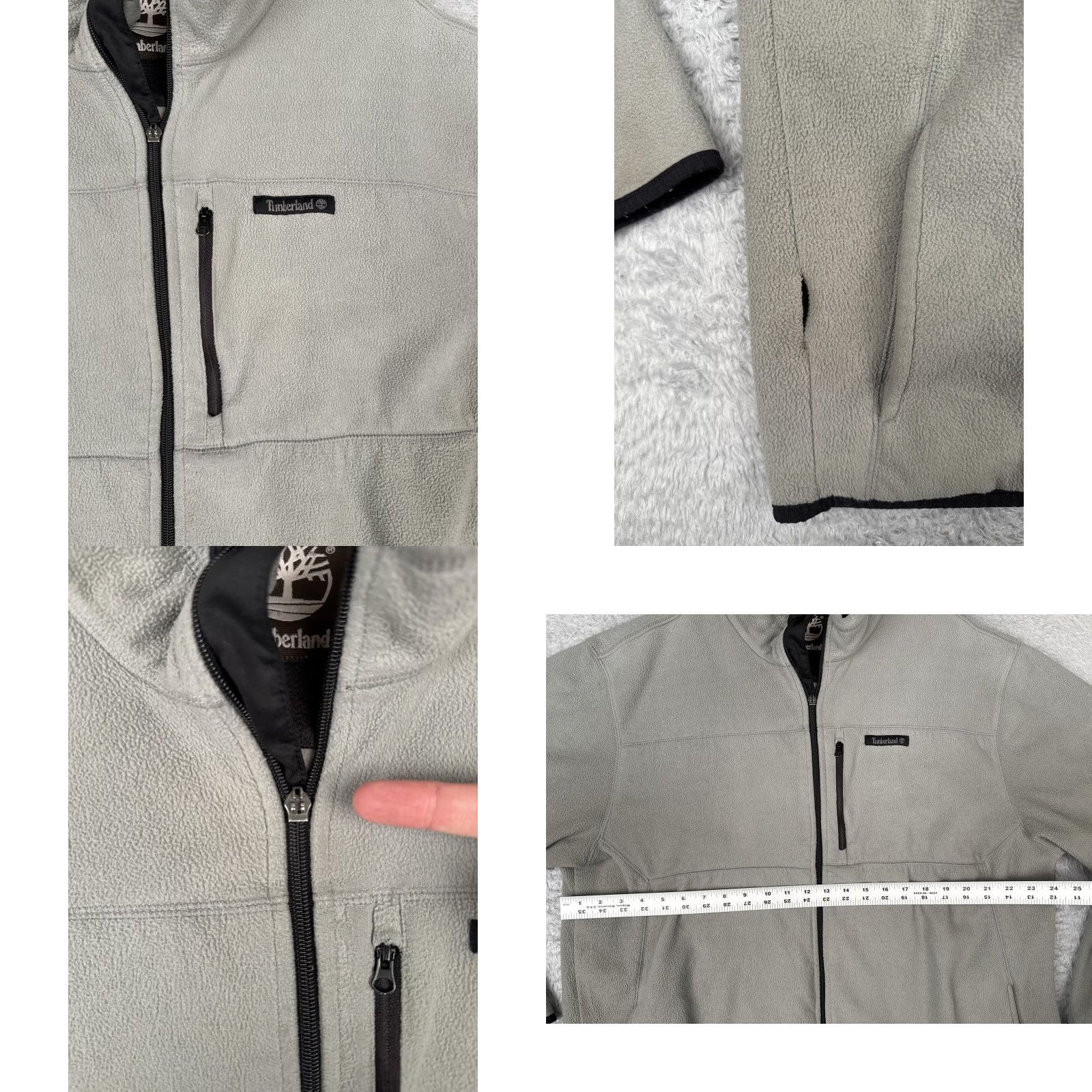 Timberland Timberland Jacket Mens XL Gray Fleece Full Zip Chest Pocket Outdoors Hiking Weatherproof Windbreaker Size US XL / EU 56 / 4 - 8 Thumbnail