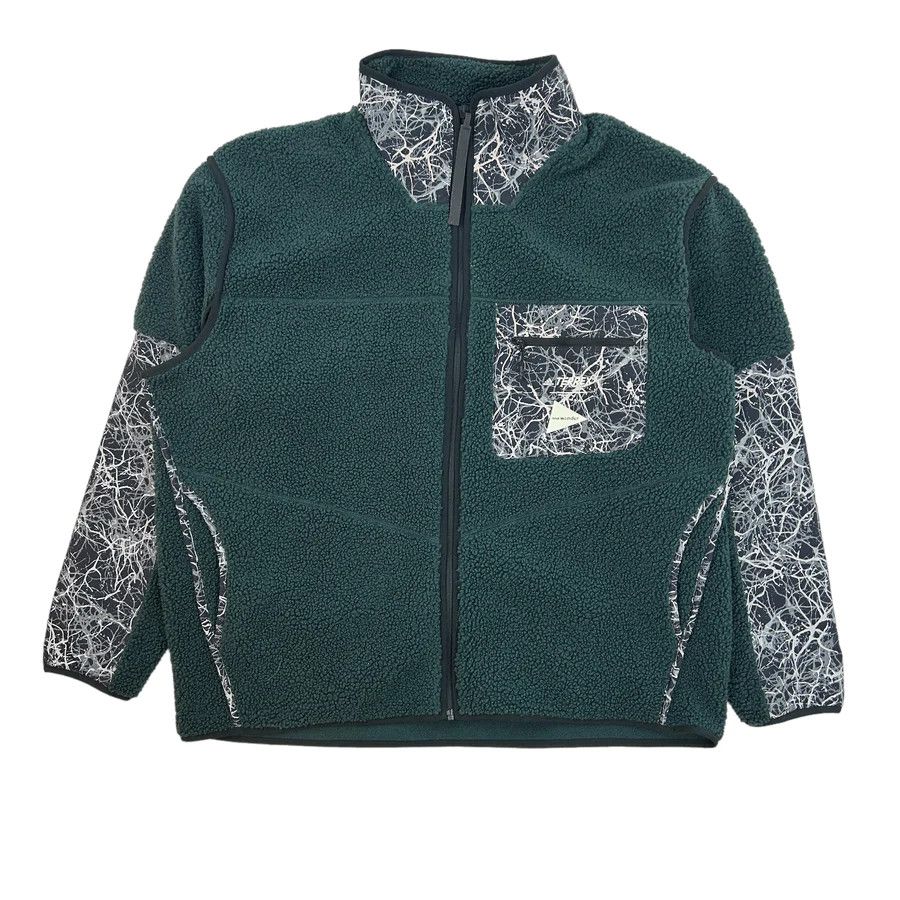 image of Adidas Terrex Fleece in Blue/Green, Men's (Size Medium)