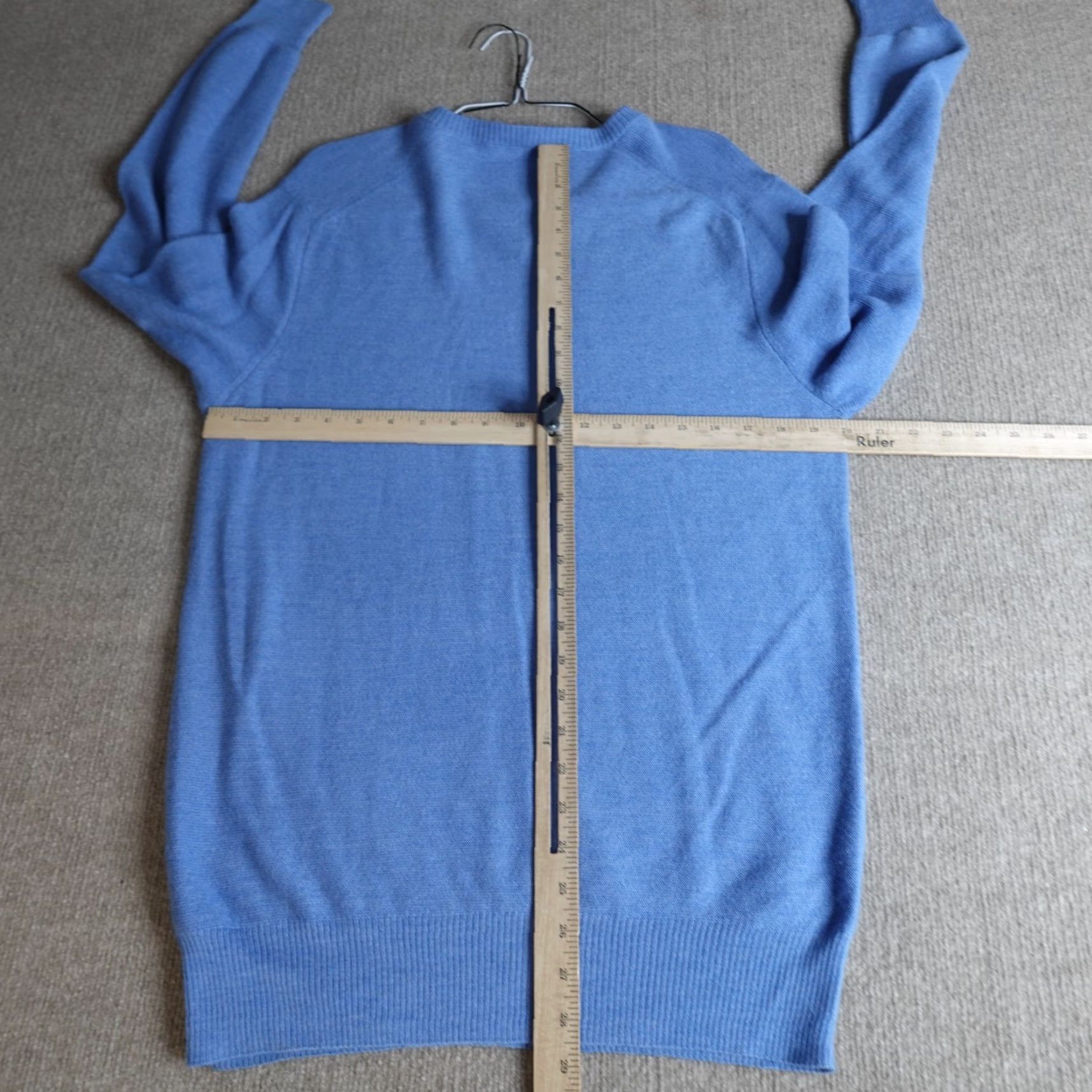 Vintage Blanq Azul Sweater Men Large Blue V-Neck Alpaca Knit Pullover Size US L / EU 52-54 / 3 - 7 Thumbnail