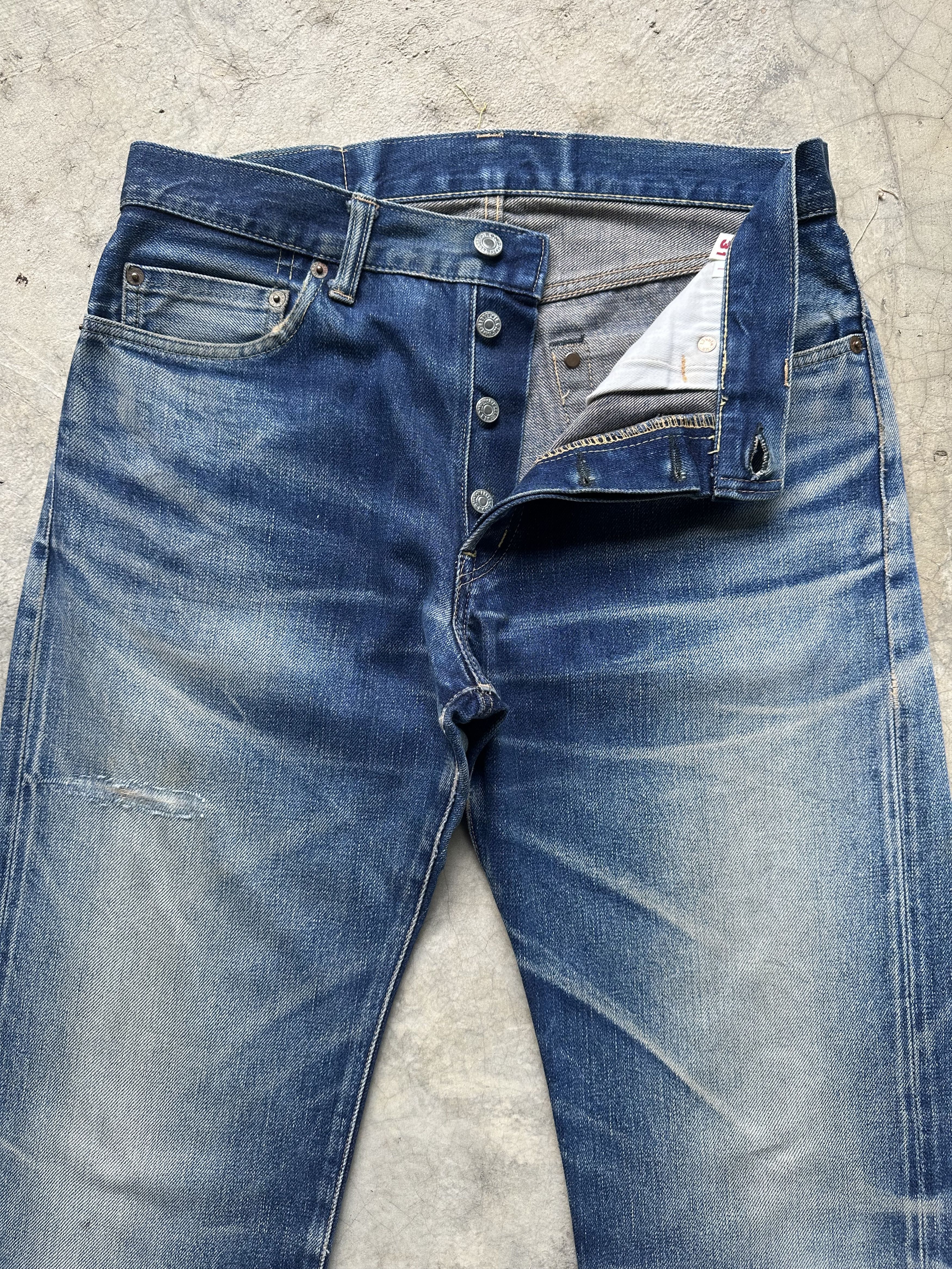 Warehouse Vintage Japanese Brand HR Market Distressed Selvedge Jeans Size US 31 - 5 Thumbnail