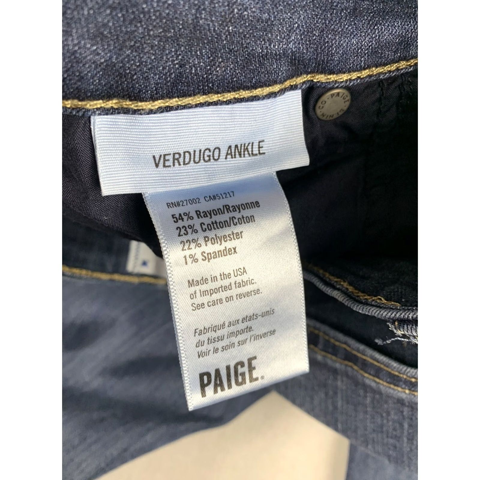 Paige PAIGE Jeans VERDUGO ANKLE WOMENS SIZE 25 BLUE Size 42" / US 20 - 8 Thumbnail