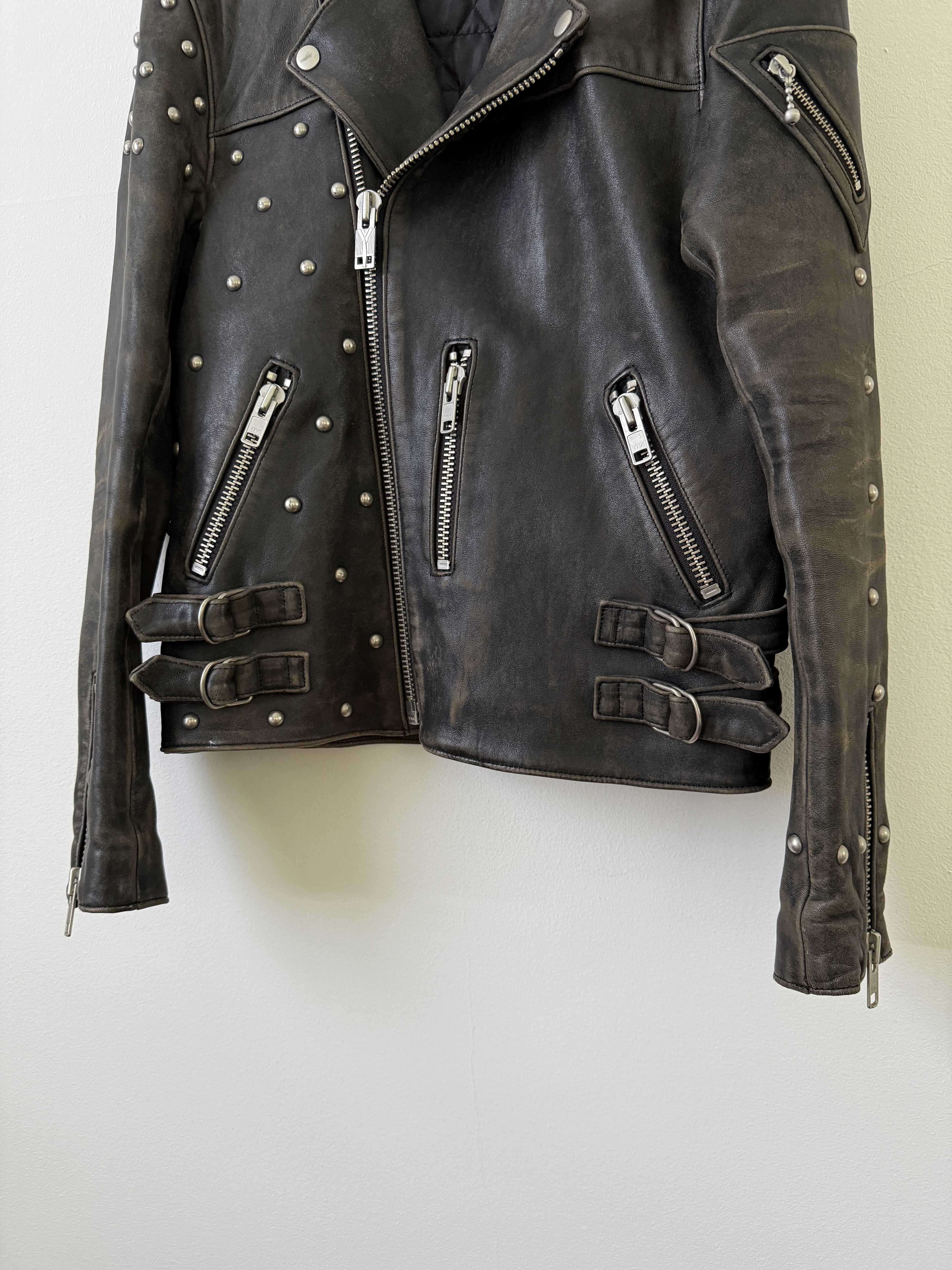 Blackmeans Lab Rat Studded Leather Punk Biker Moto Jacket Size US M / EU 48-50 / 2 - 8 Thumbnail