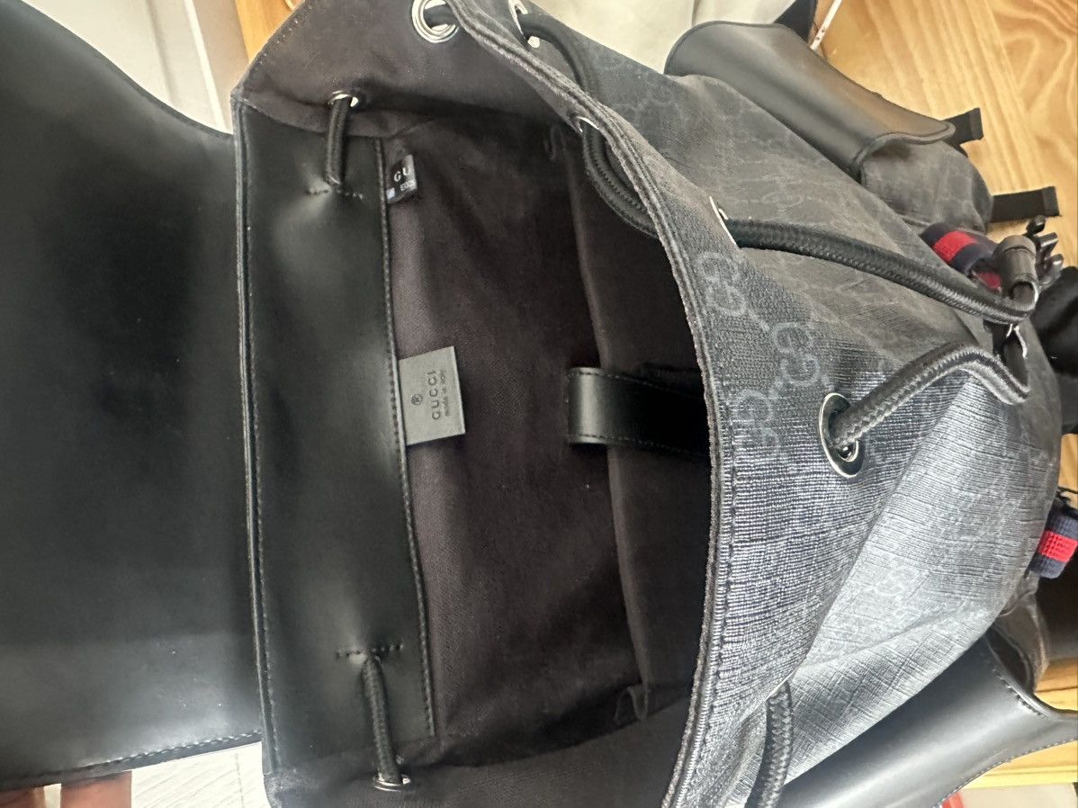 Gucci Gucci Black Supreme GG Monogram Backpack Size ONE SIZE - 7 Thumbnail