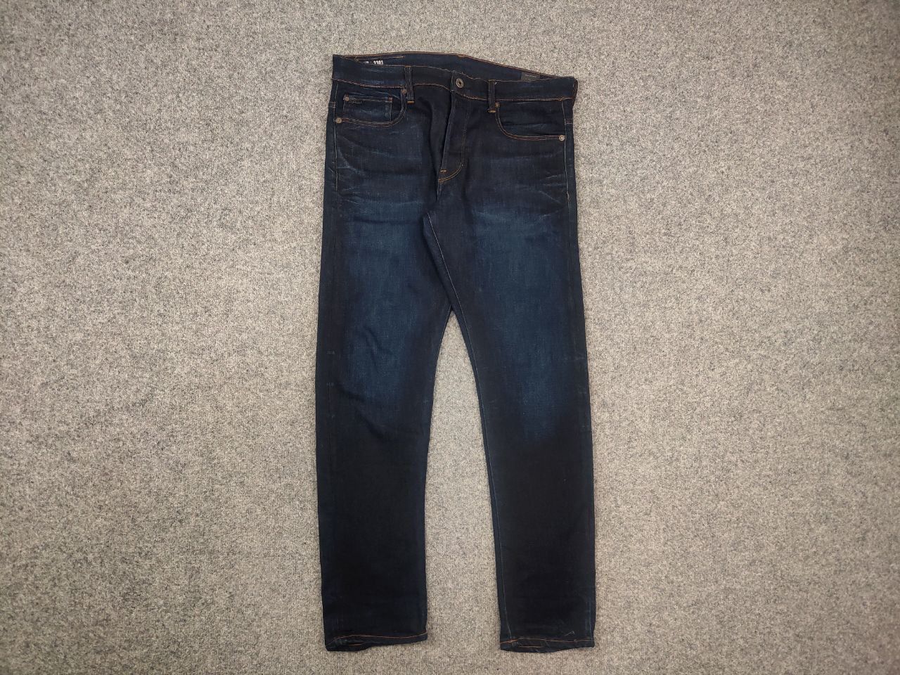 G-Star G Star Raw 3301 tapered Denim dark wash Slim jeans Vintage Size US 34 / EU 50 - 3 Thumbnail