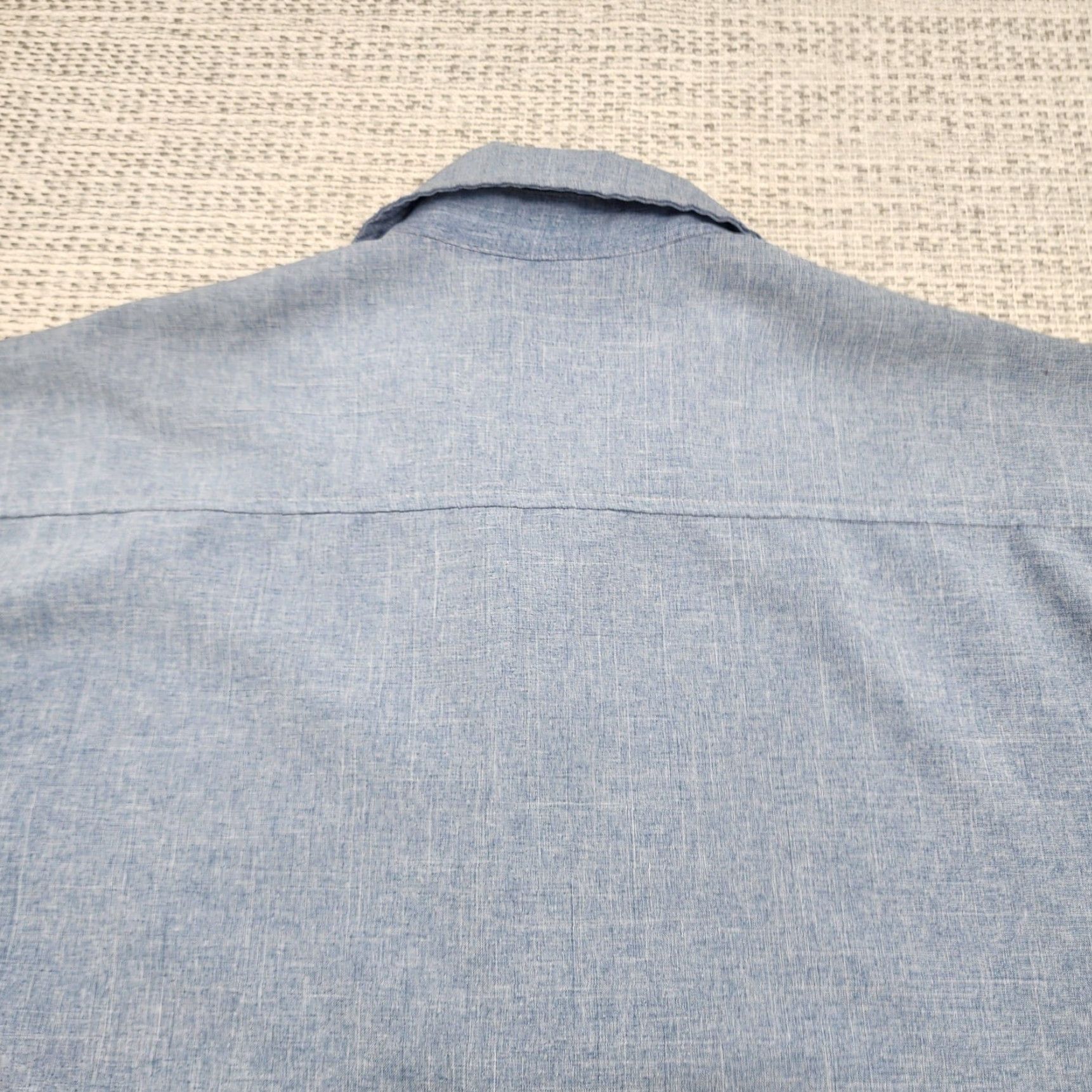 Vintage Saga Shirt Mens 3XL Blue Short Sleeve Button-Up Camp Casual Made In USA Rayon Shirt Size US XXL / EU 58 / 5 - 6 Thumbnail