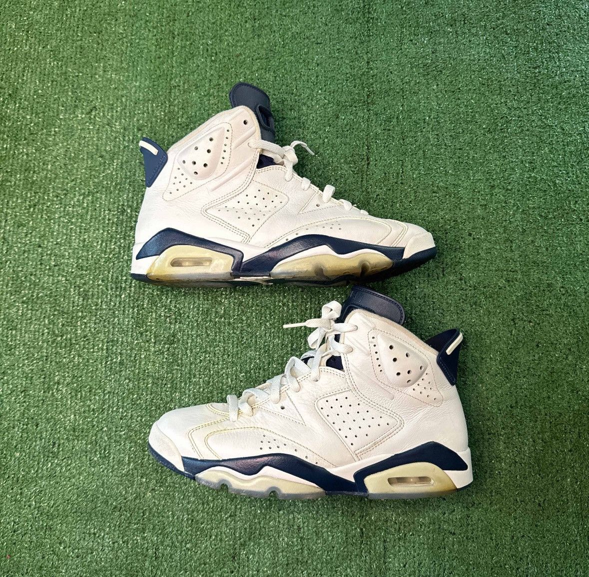 Pre-owned Jordan Brand 6 Retro ‘midnight Navy' Shoes In White