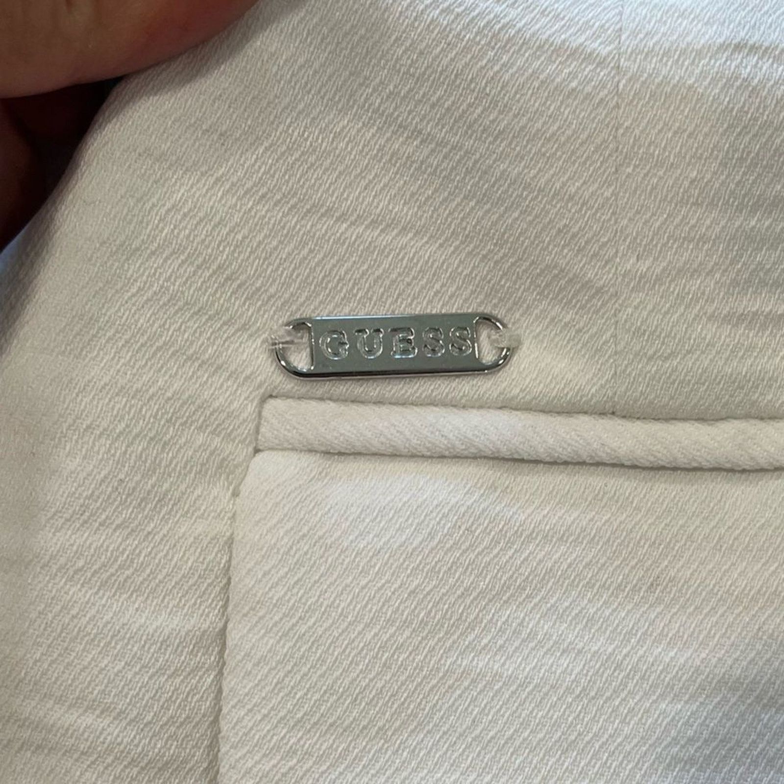 Guess Guess Womens White Long Line Blazer Jacket Size S Size S / US 4 / IT 40 - 4 Thumbnail