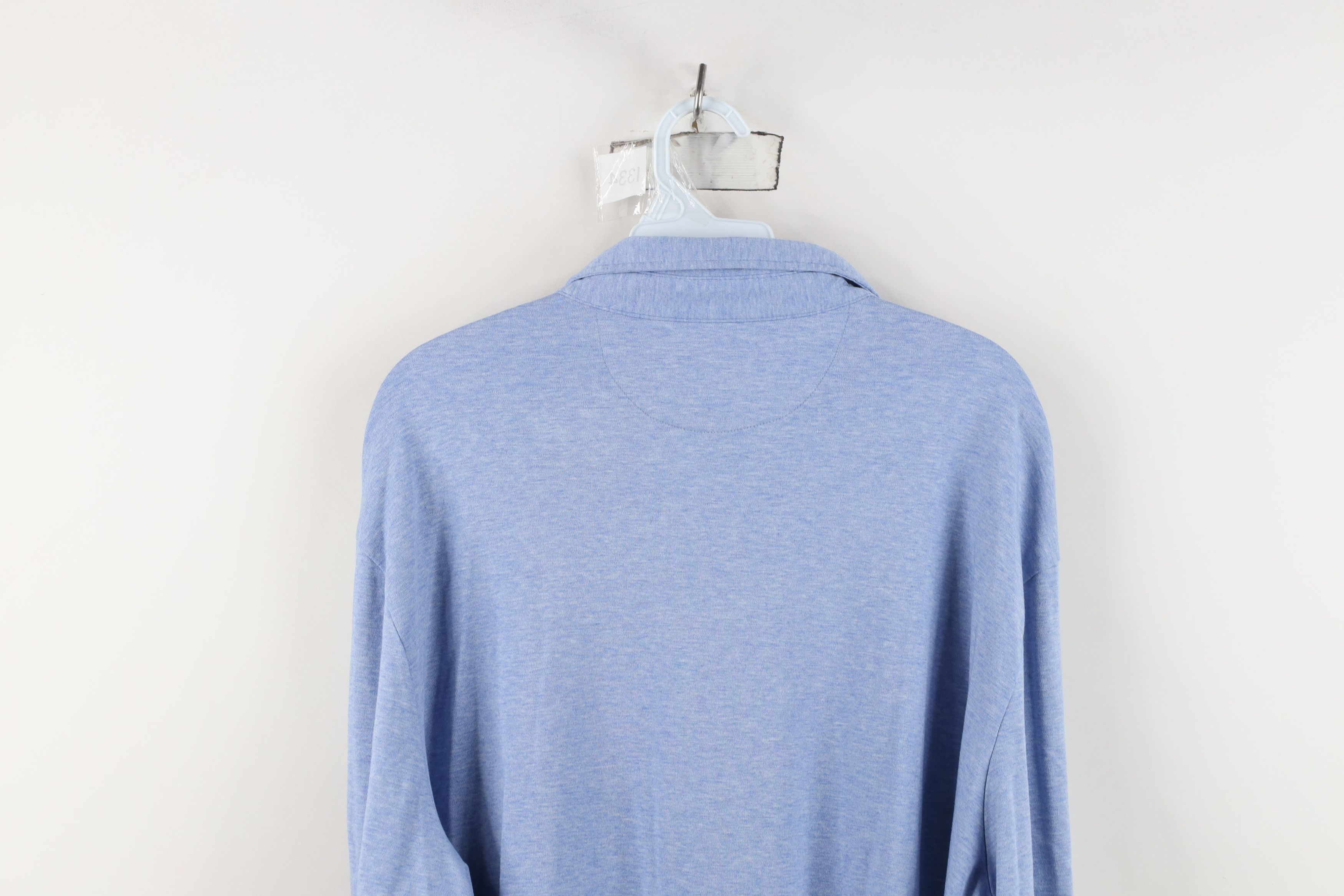 Ralph Lauren Ralph Lauren Cotton Collared Long Sleeve Polo Shirt Blue Size US XL / EU 56 / 4 - 13 Thumbnail