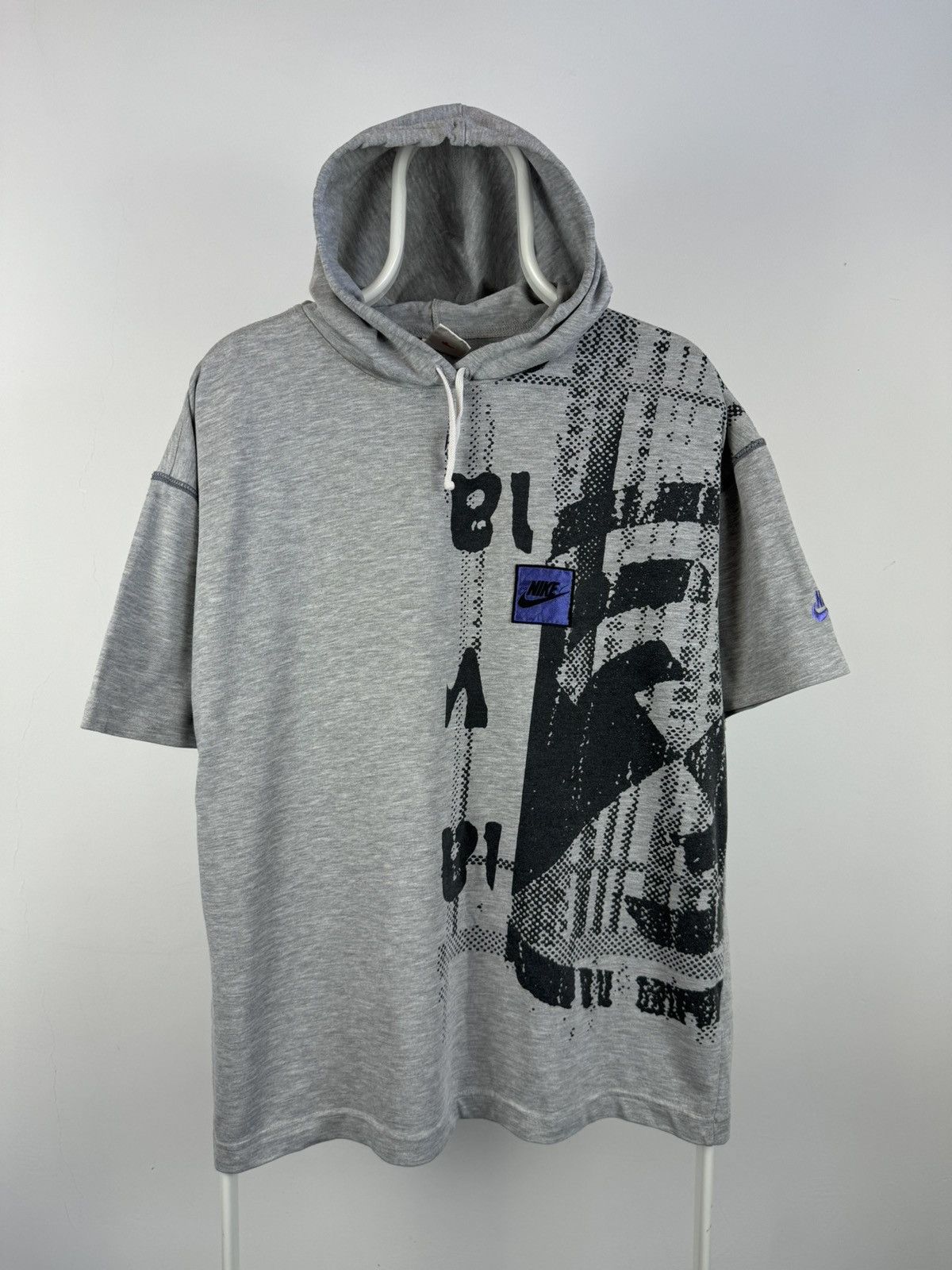 Nike Vintage Nike Hooded Tshirt 90s Size US XL / EU 56 / 4 - 1 Thumbnail