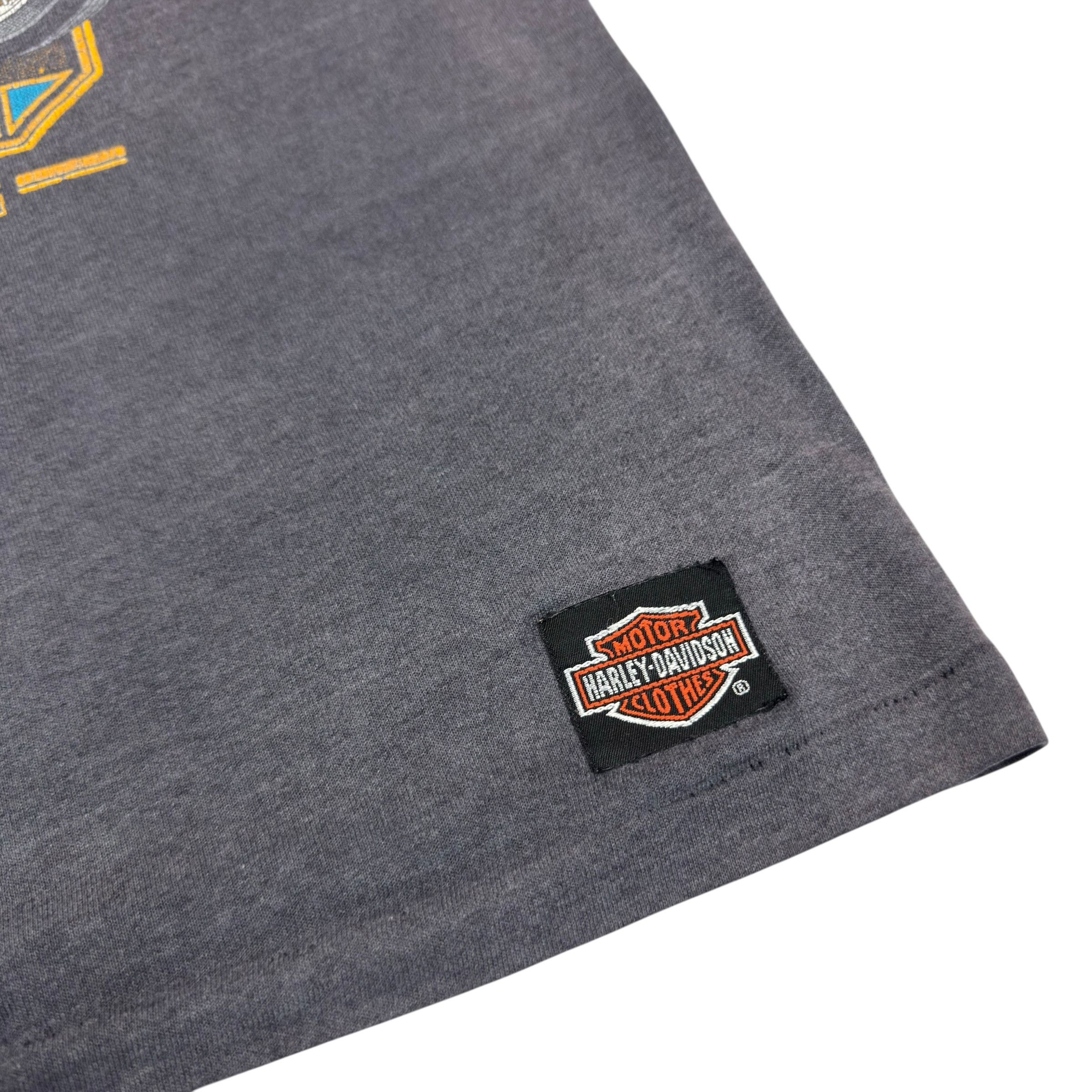 Harley Davidson Vintage Harley-Davidson Men's Gray Cotton 1988 T-Shirt Large Size US L / EU 52-54 / 3 - 8 Thumbnail