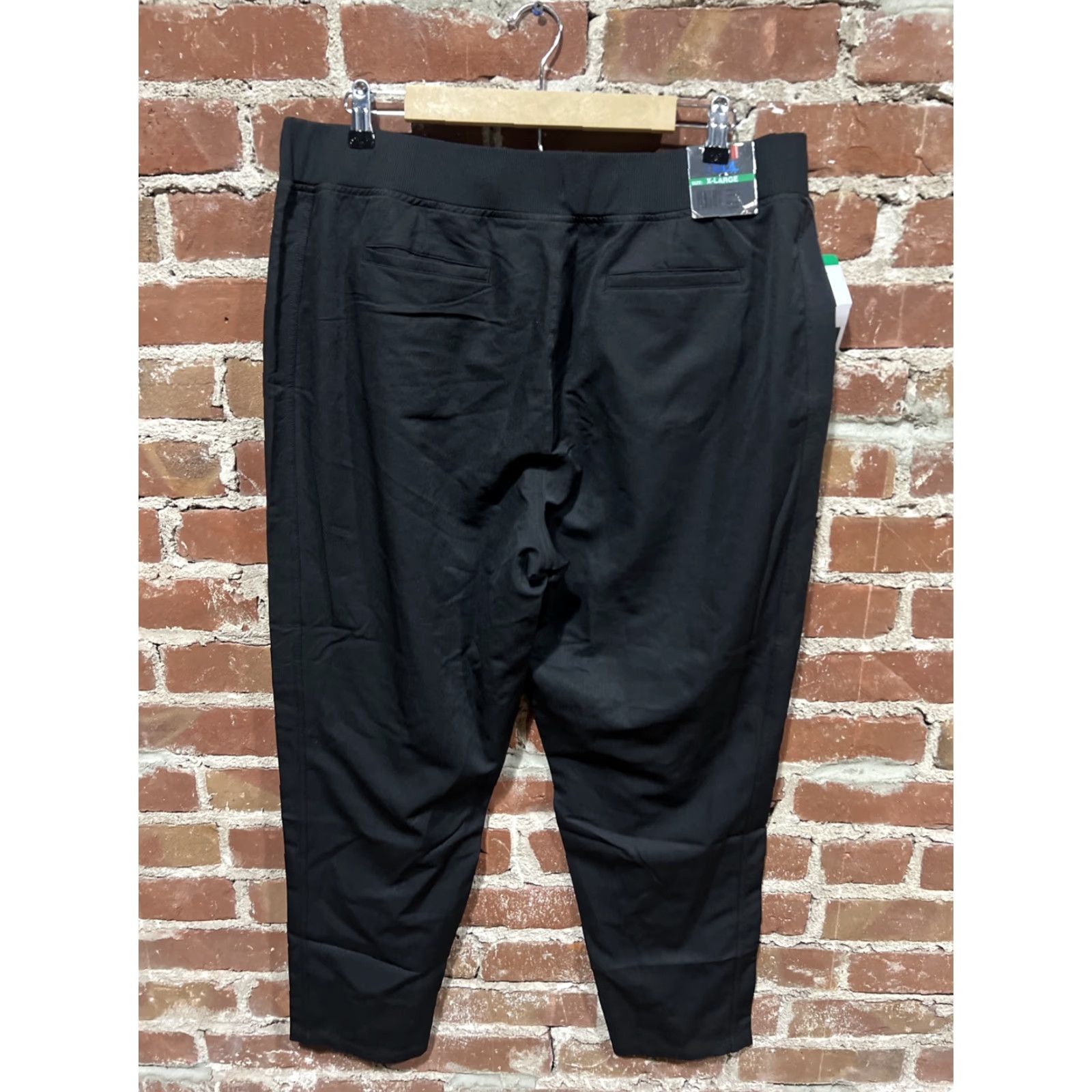 Vintage 32 Degrees Womens Cargo Sweatpants Side Pocket Black XL NWT Joggers Size 40" / US 18 - 2 Thumbnail