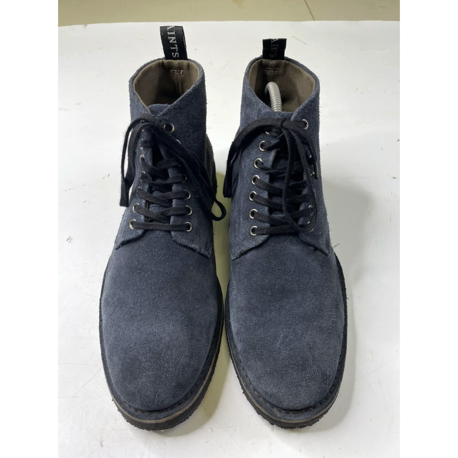 Allsaints AllSaints Men Boots Chukka Suede Lace Up Navy Blue 9US 42EU Ankle Shaft Solid Pattern Leather Insole Modern Vintage: No Size US 9 / EU 42 - 6 Thumbnail