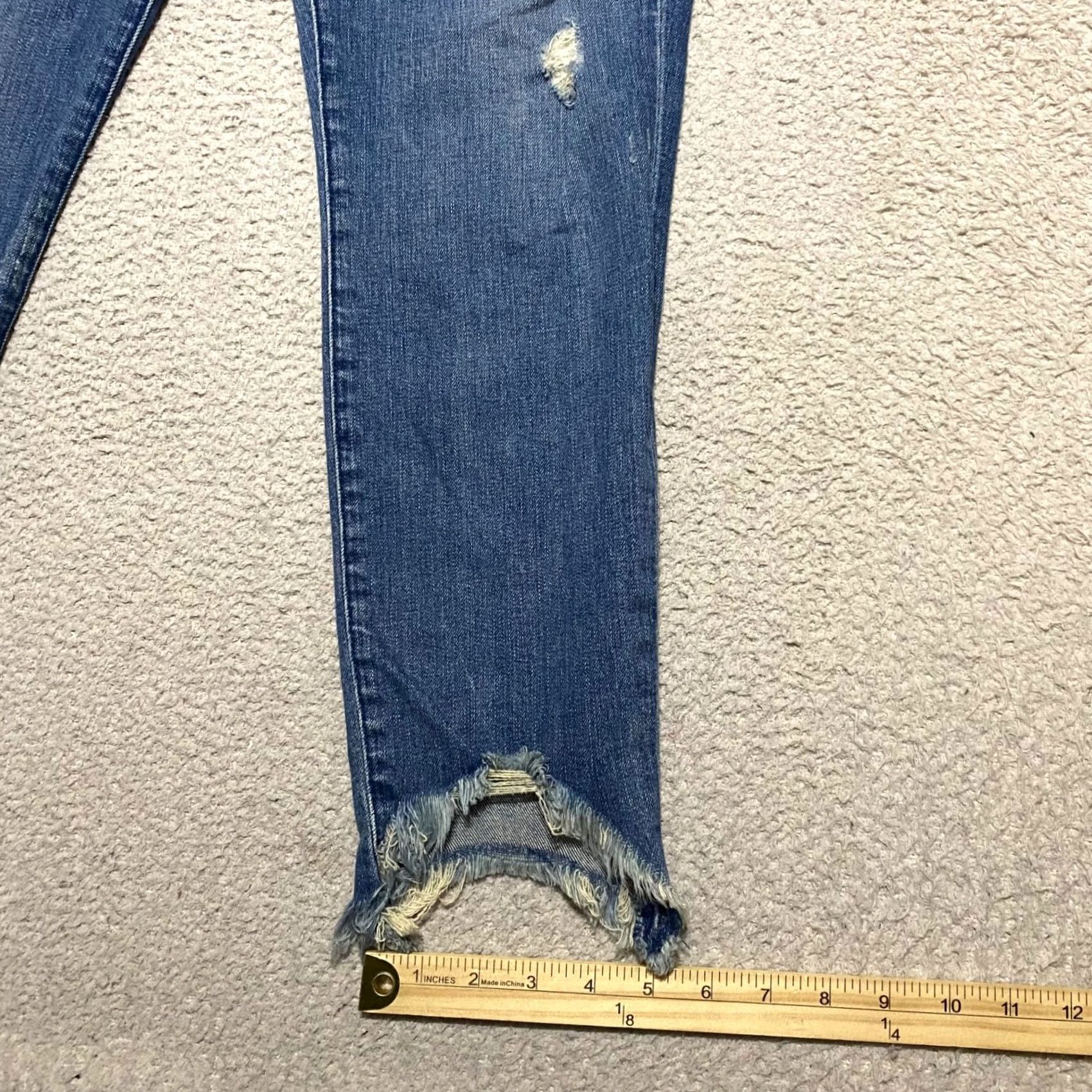 True Religion True Religion Jeans Denim 31 Blue Distressed Skinny 5-Pocket Women's Regular Rise High Rise (31) Wool? Size 24" / US 00 / IT 34 - 6 Thumbnail