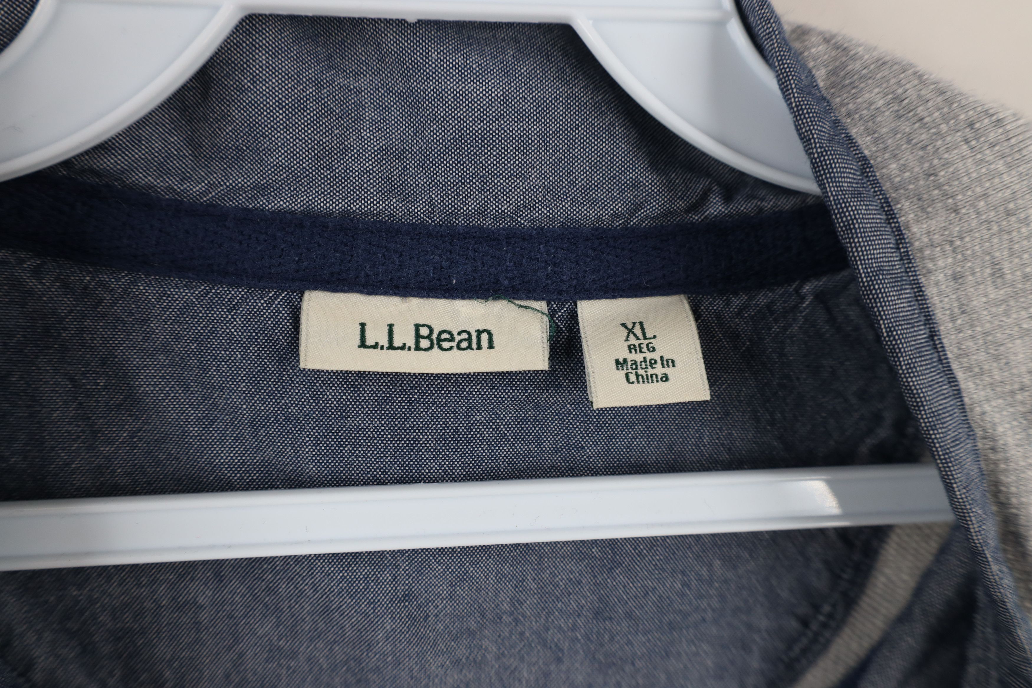 L.L. Bean × Vintage Y2K LL Bean Thermal Ribbed Knit Pullover Henley Sweater Gray Size XL / US 12-14 / IT 48-50 - 9 Thumbnail