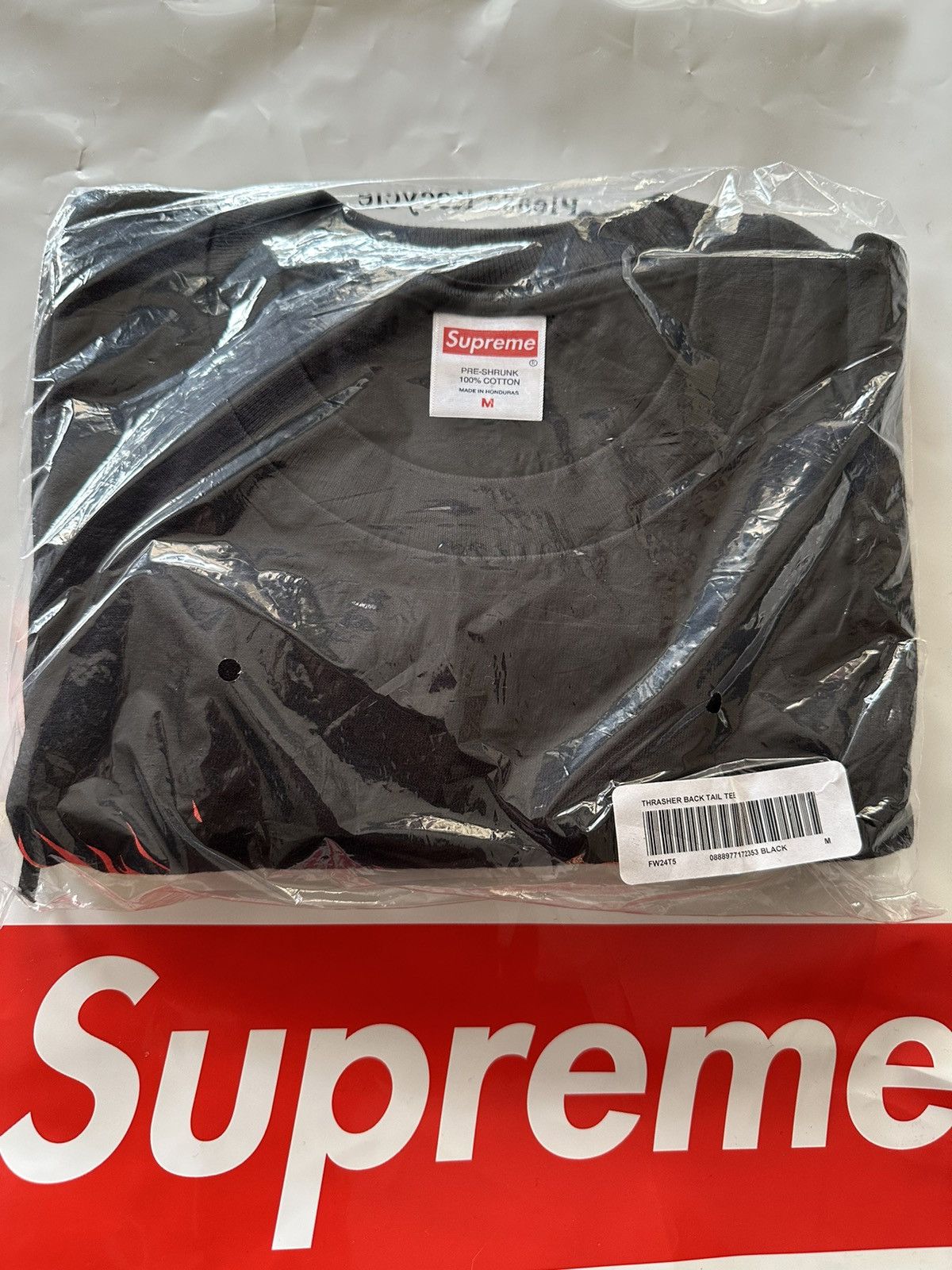 Supreme × Thrasher Supreme Thrasher Back Tail Tee Black Medium Size US M / EU 48-50 / 2 - 3 Thumbnail