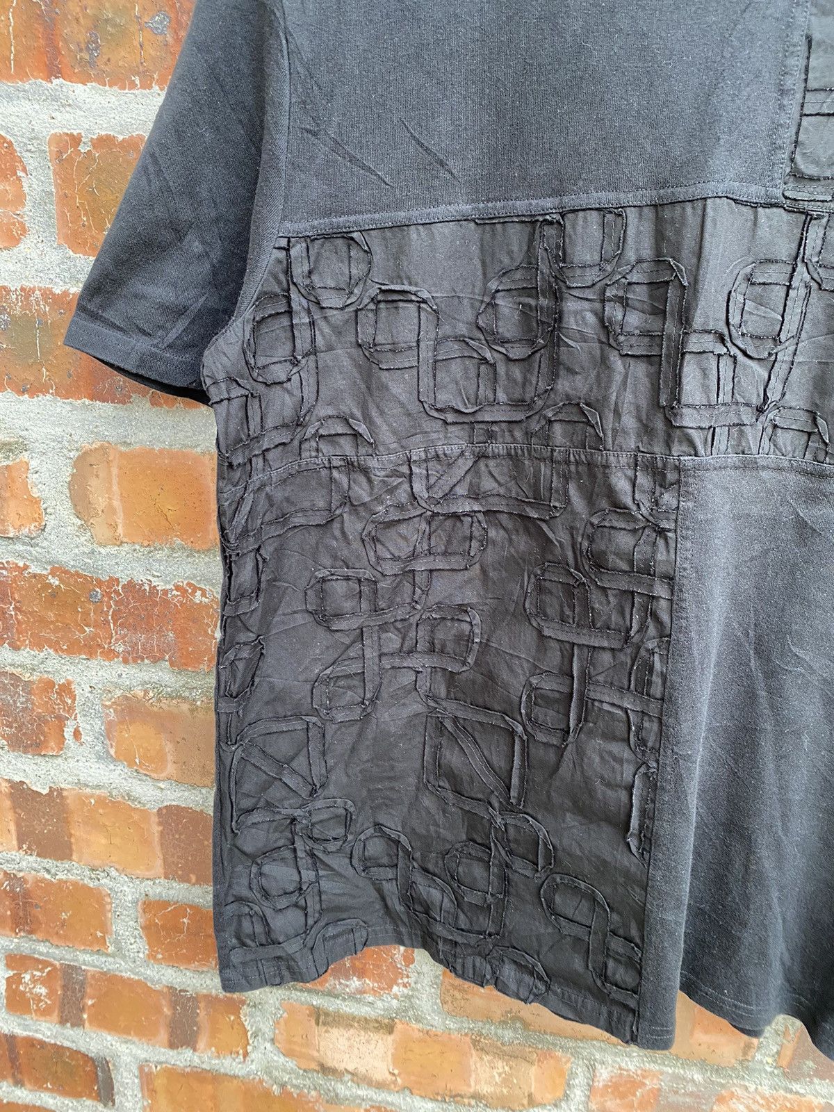 Issey Miyake 1990s Laser Cut Patchwork tee Size US M / EU 48-50 / 2 - 6 Thumbnail
