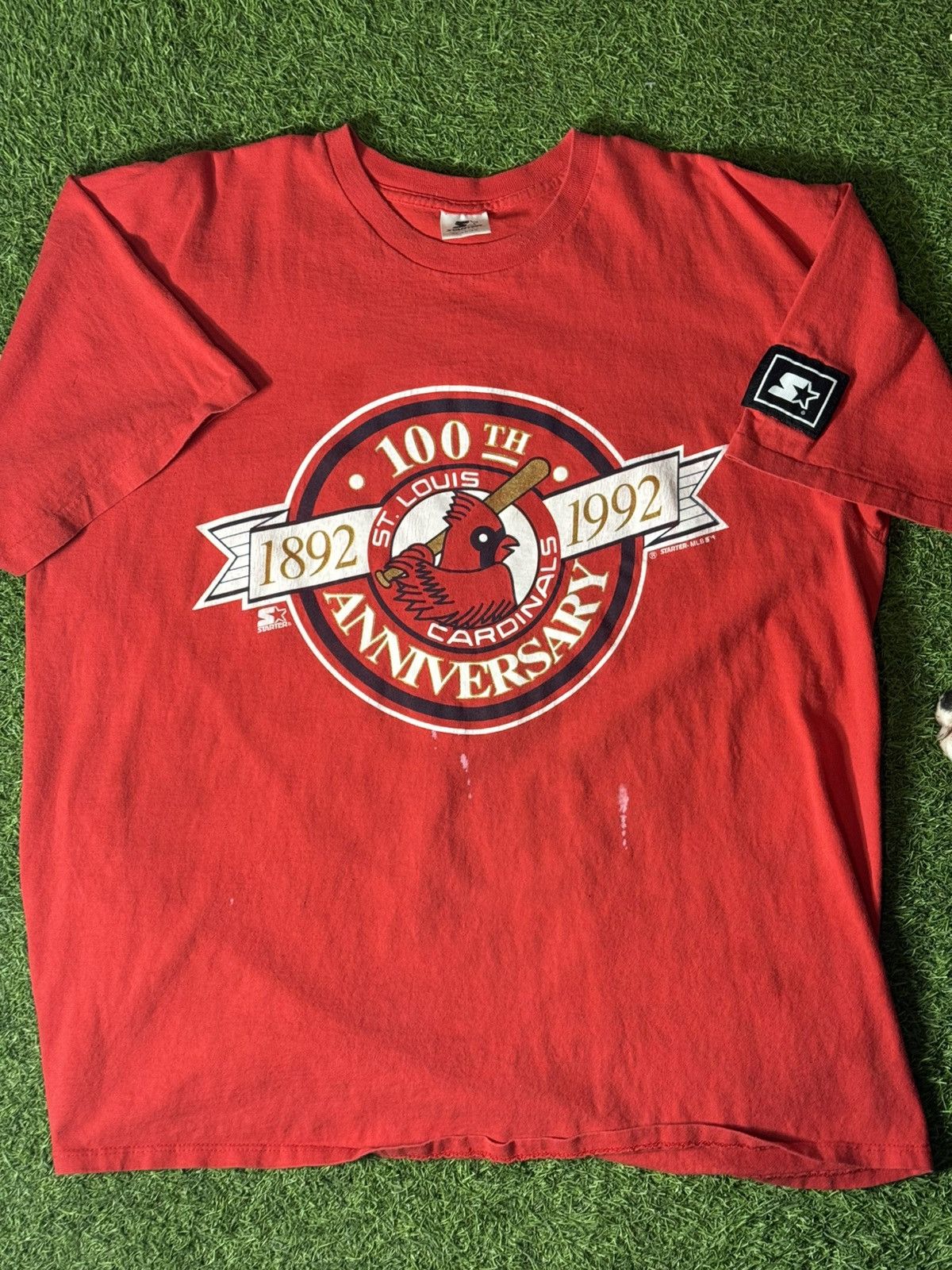 Starter Vintage 1992 St. Louis Cardinals Starter tshirt Size US XL / EU 56 / 4 - 1 Thumbnail