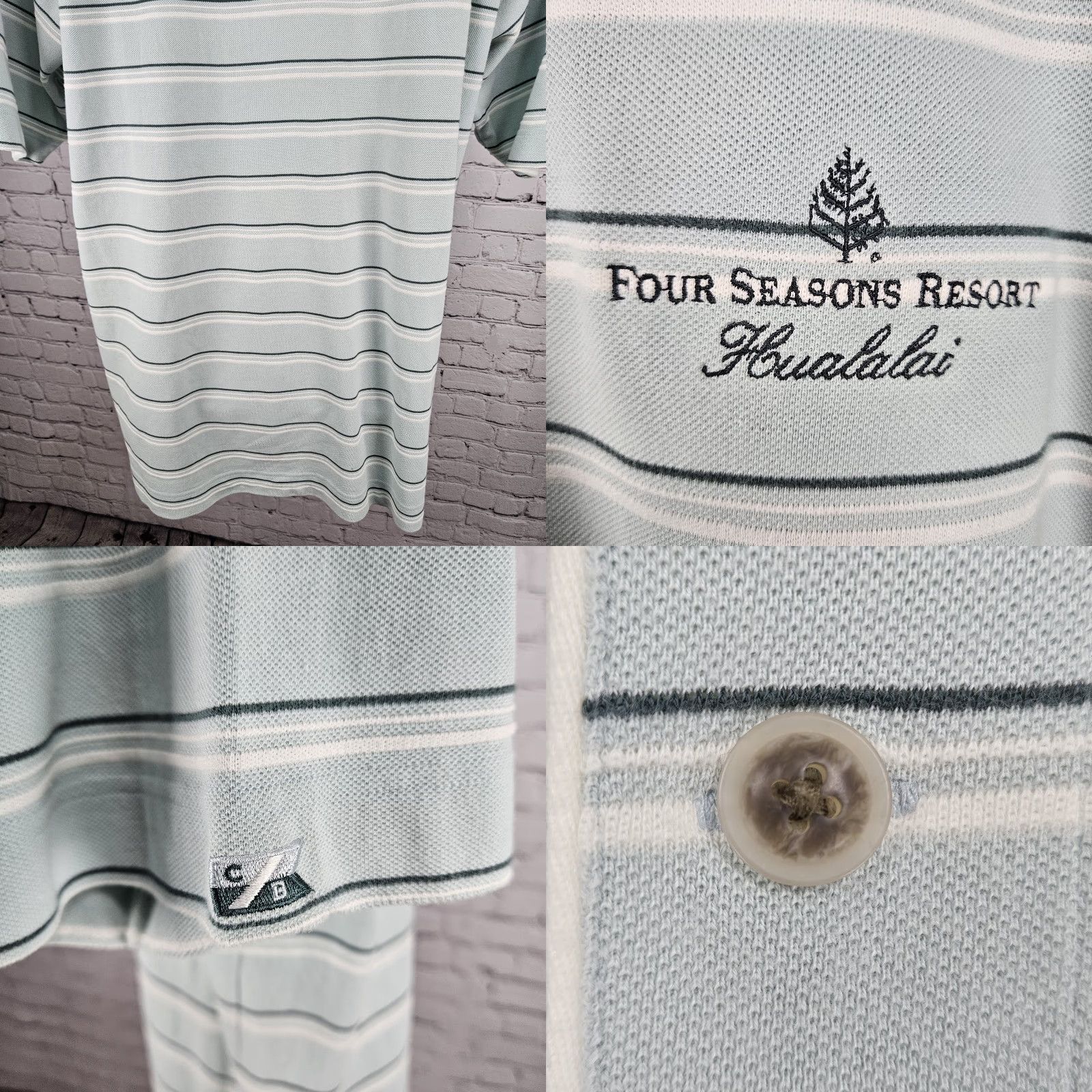 Cutter & Buck Cutter & Buck Four Seasons Resort Hualalai Blue Short Sleeve Polo L Casual Shirt Men Size US L / EU 52-54 / 3 - 8 Thumbnail