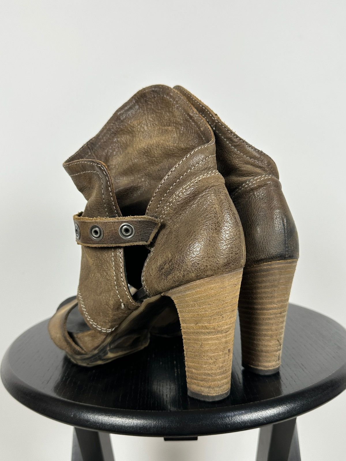 A.S.98 A.S.98 Airstep Brown Leather Ankle Strap Sandals Heels Size US 7 / IT 37 - 5 Thumbnail