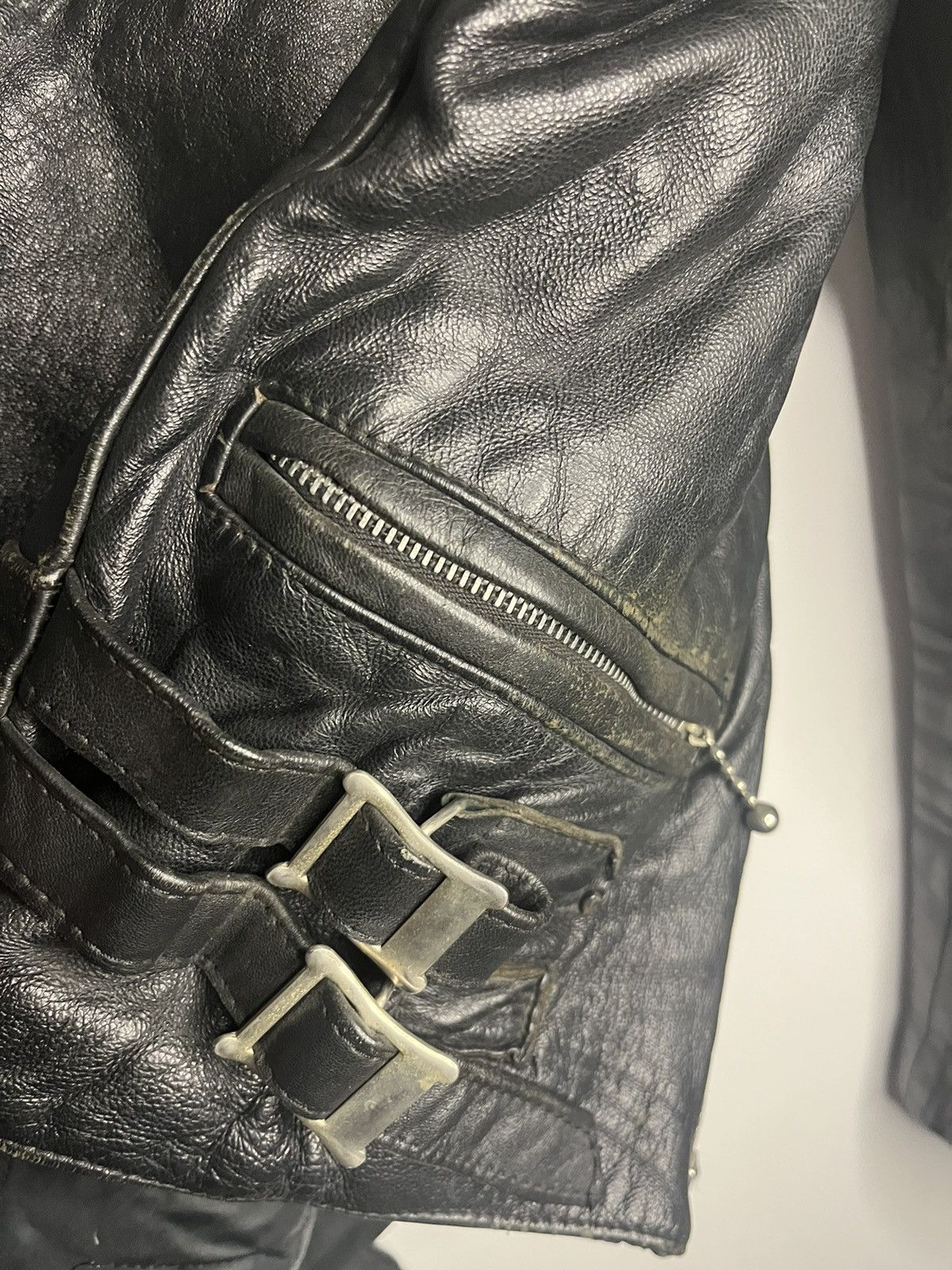 Band Tees × Vintage Rare Vintage 70s Grand Prix Leather Jacket S Punk/Rock Style Size US S / EU 44-46 / 1 - 18 Thumbnail