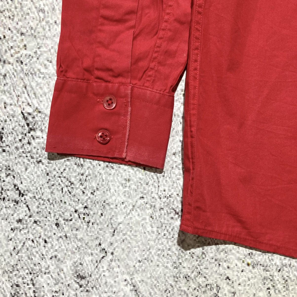 Balmain 🇫🇷 Balmain Paris Red Button Down “B” Patch Logo Luxury Size US M / EU 48-50 / 2 - 14 Thumbnail