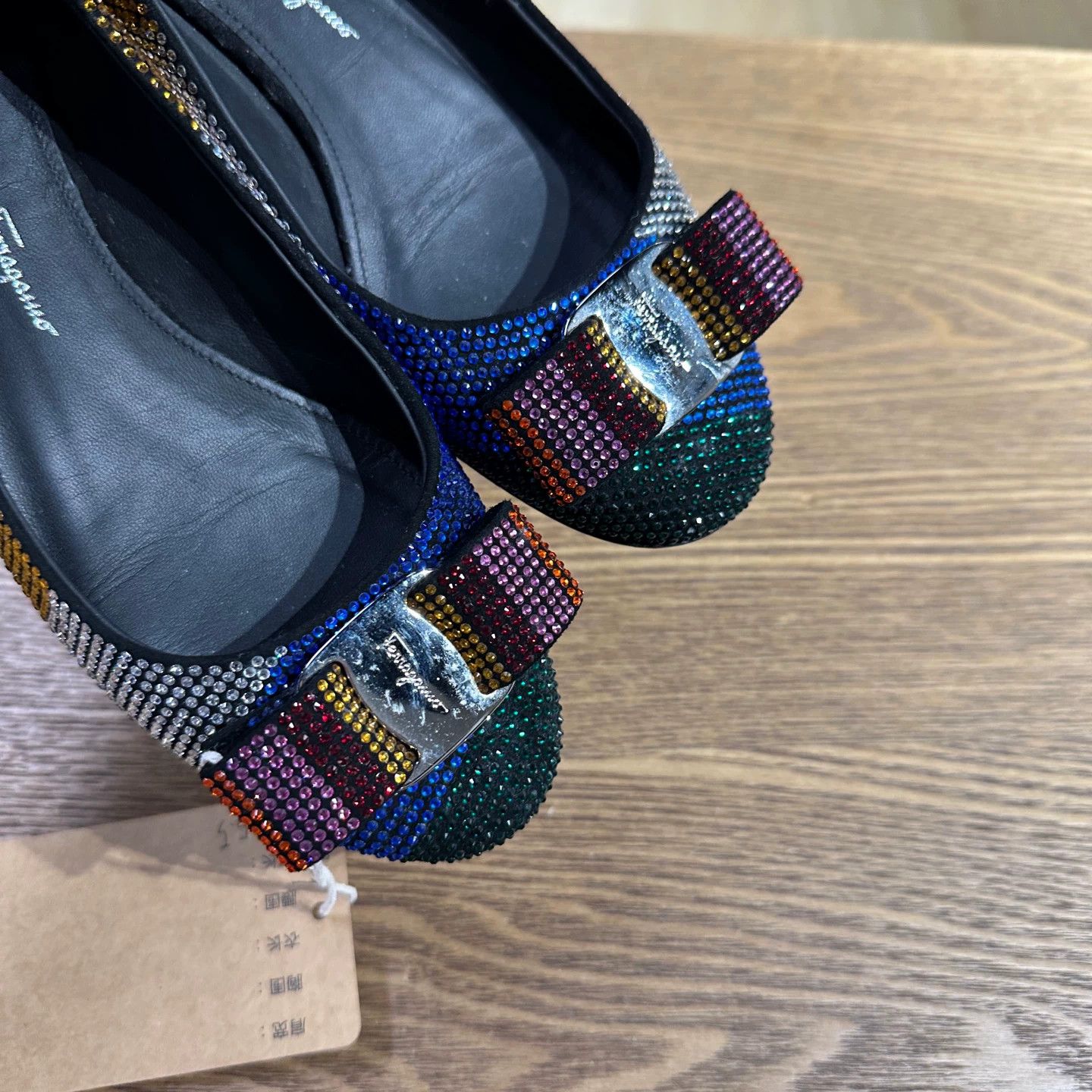 Salvatore Ferragamo Ferragamo may749 multicolor crystal flat slip-on Size US 5.5 / IT 35.5 - 9 Thumbnail