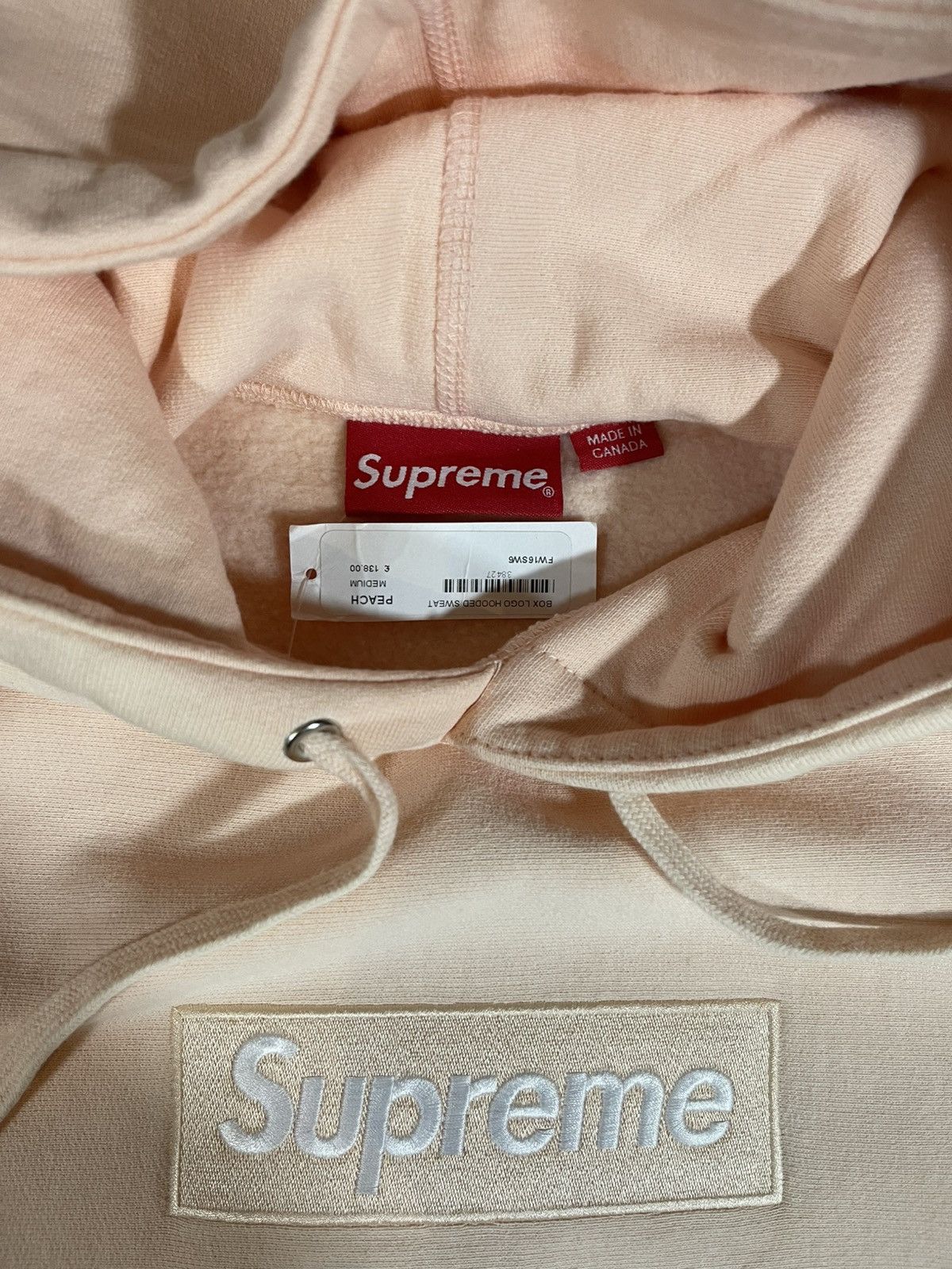 Supreme 2016FW Supreme Box Logo Hoodie Hooded Sweatshirt Peach Pink Size US M / EU 48-50 / 2 - 4 Thumbnail