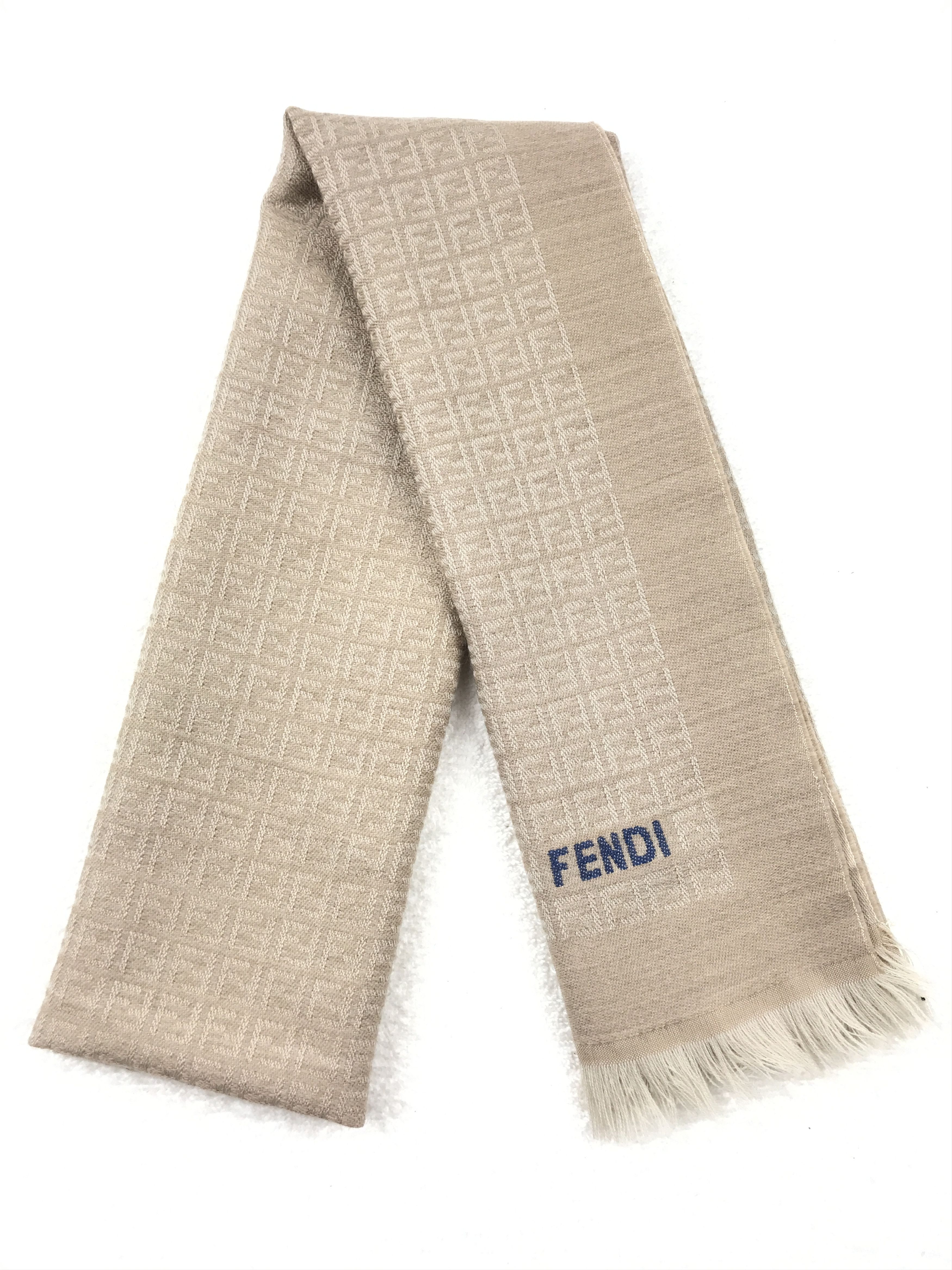 Fendi Vintage Fendi Monogram Scarf Muffler Wool Cashmere Size ONE SIZE - 5 Thumbnail