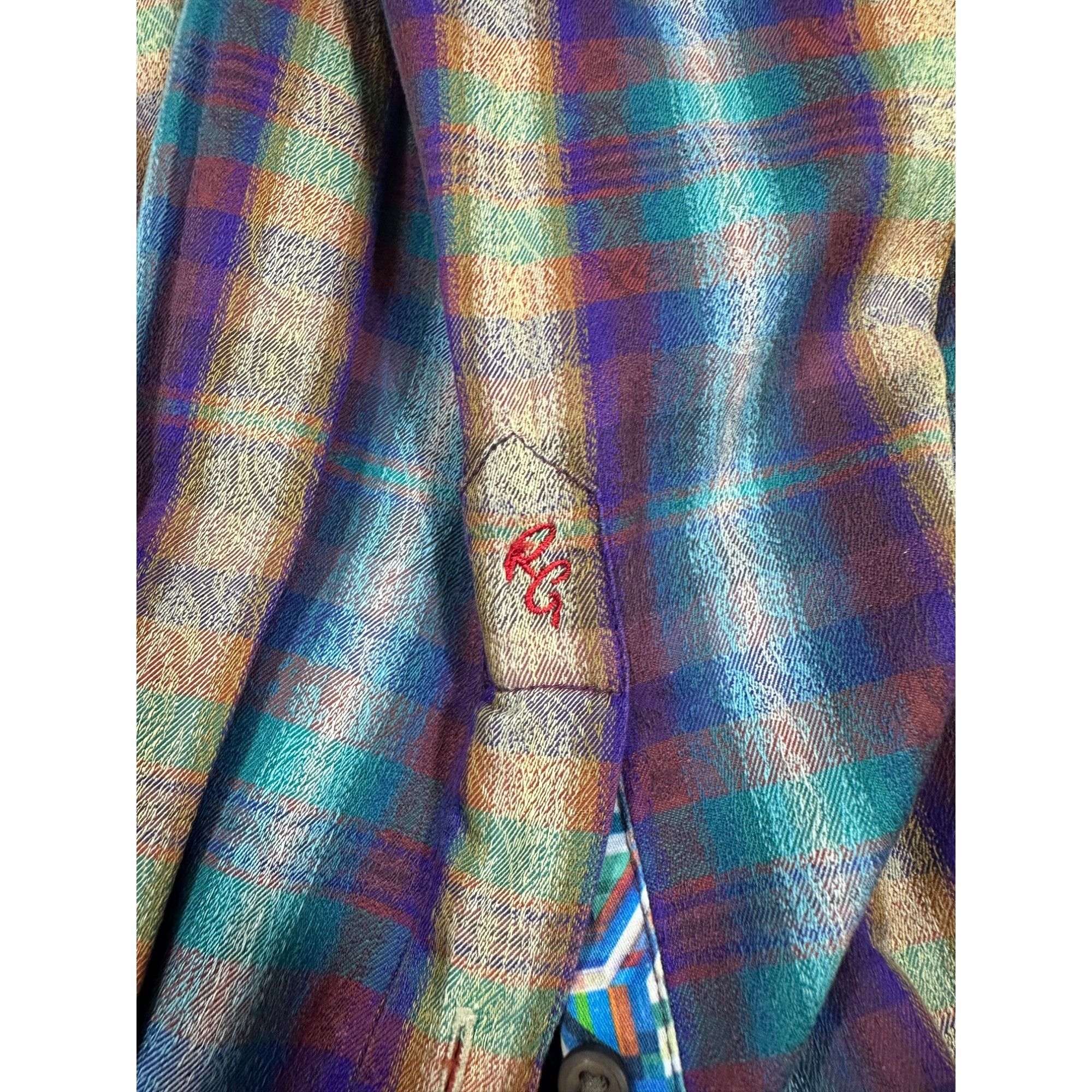 Robert Graham Robert Graham Purple Beige Plaid Men's Long Sleeve Button Do Size US M / EU 48-50 / 2 - 5 Thumbnail